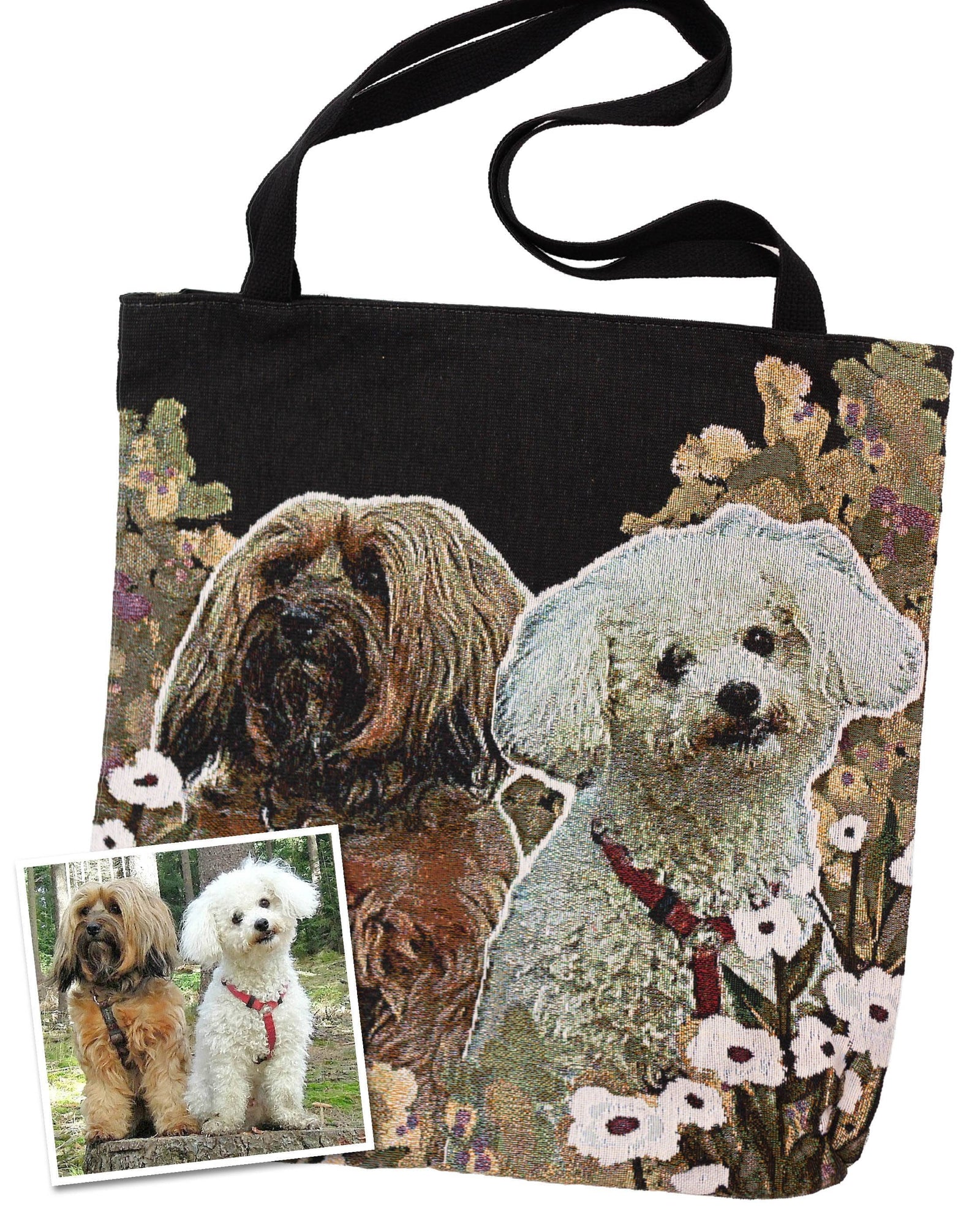 Custom Pet Photo Tote Bag: Garden