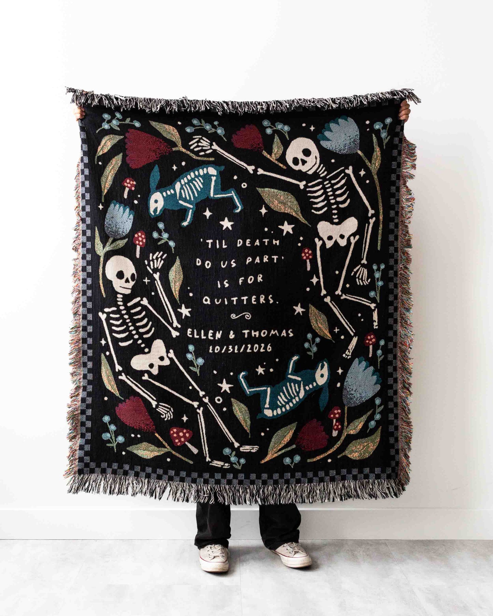 'Til Death Skeletons Blanket