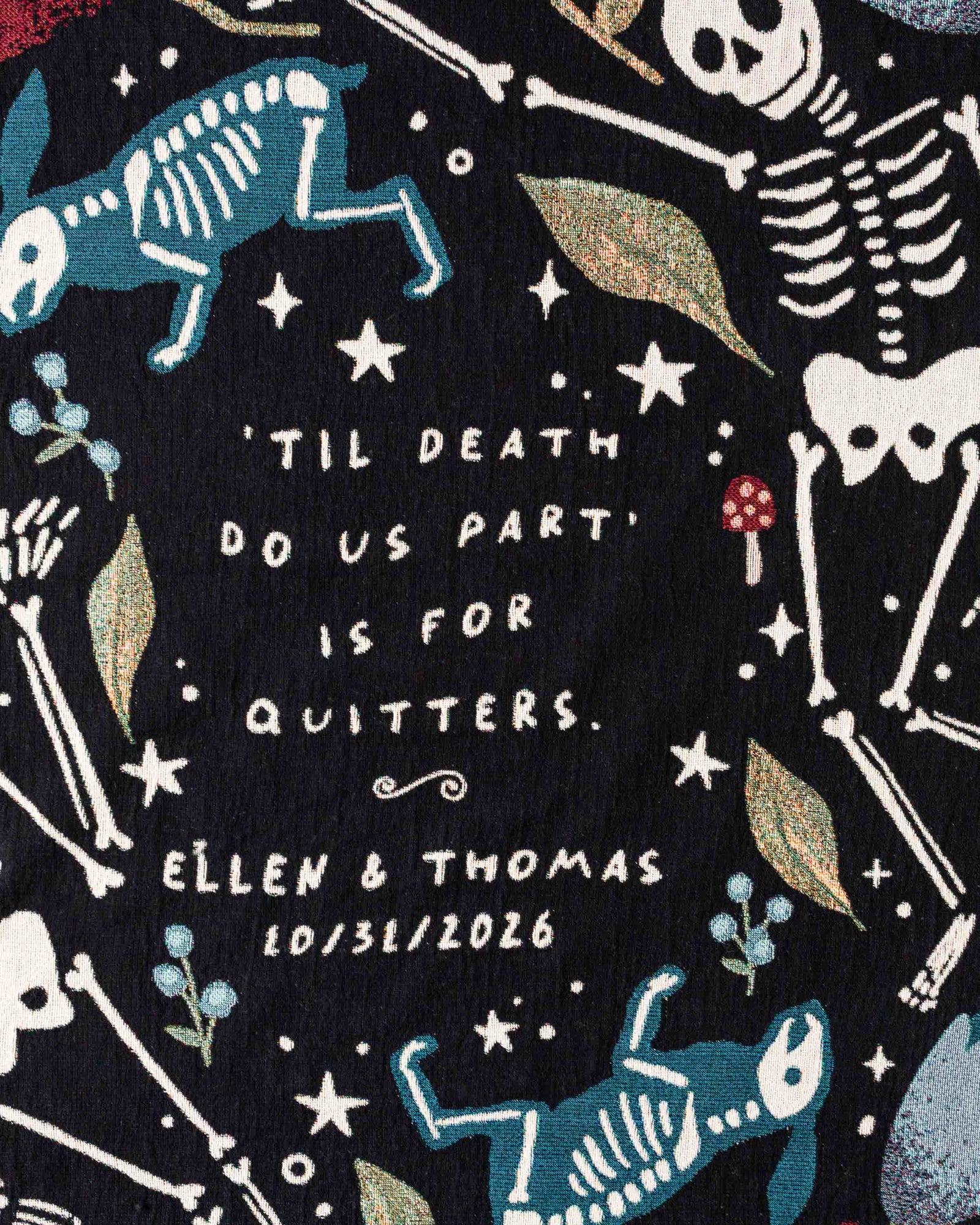 'Til Death Skeletons Blanket