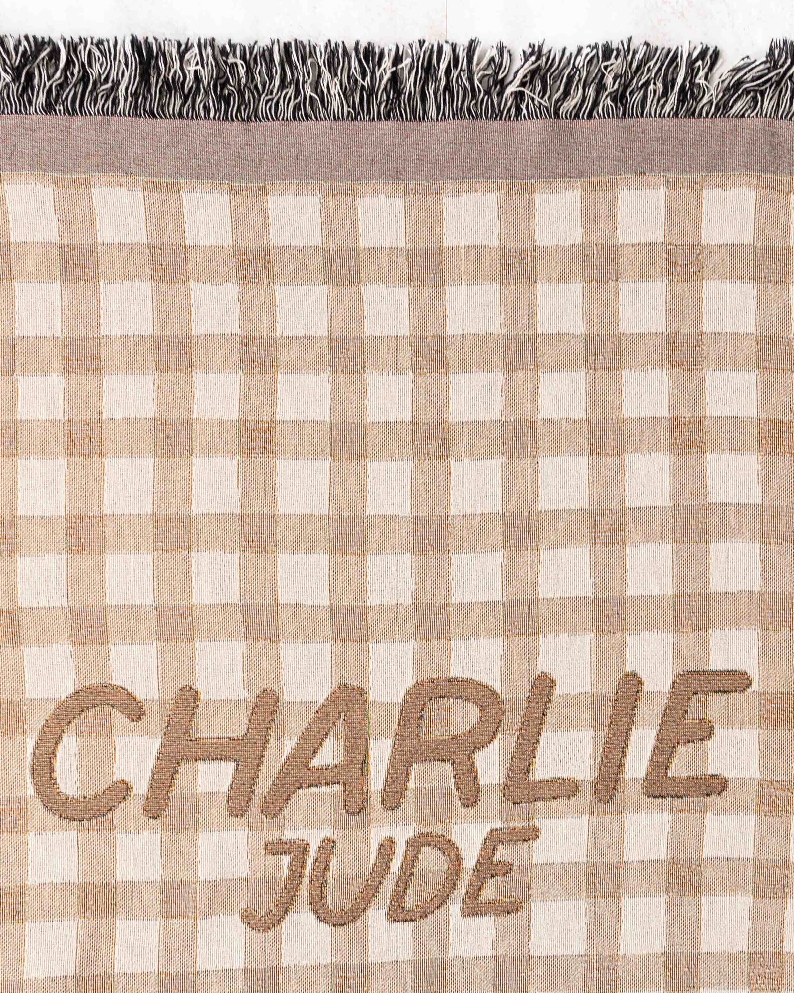 Plaid Personalized Name Blanket