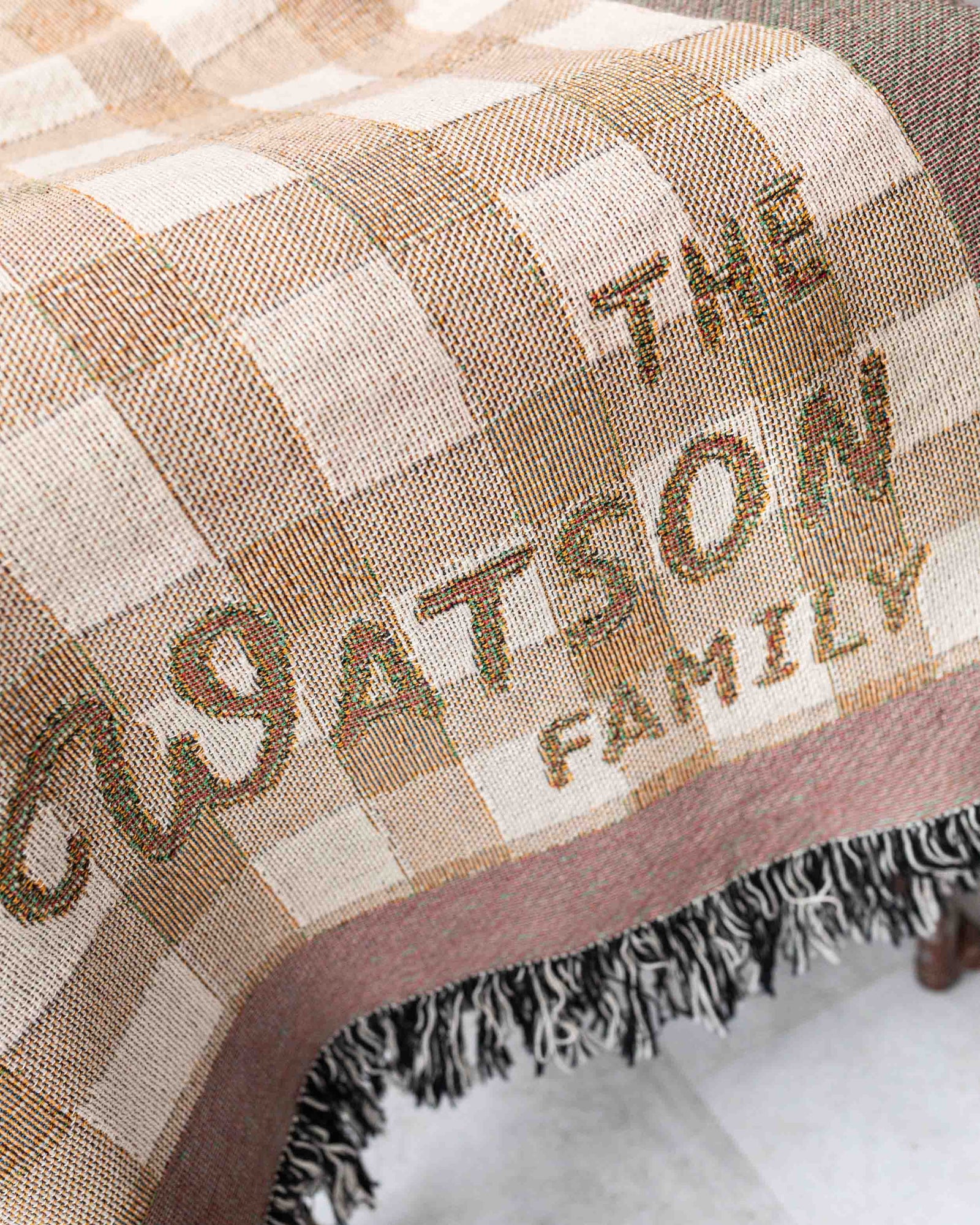 Plaid Family Name Blanket