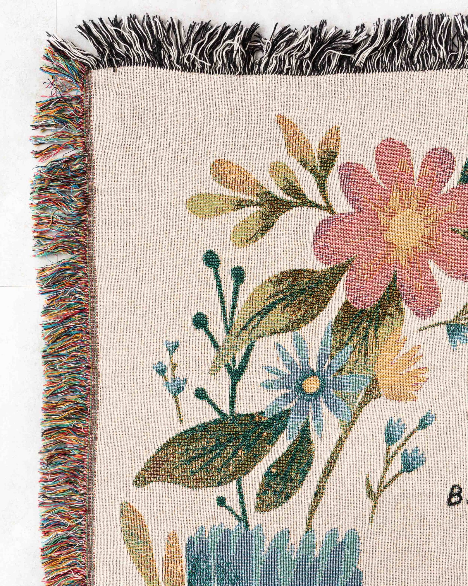 Floral Couples Name Blanket