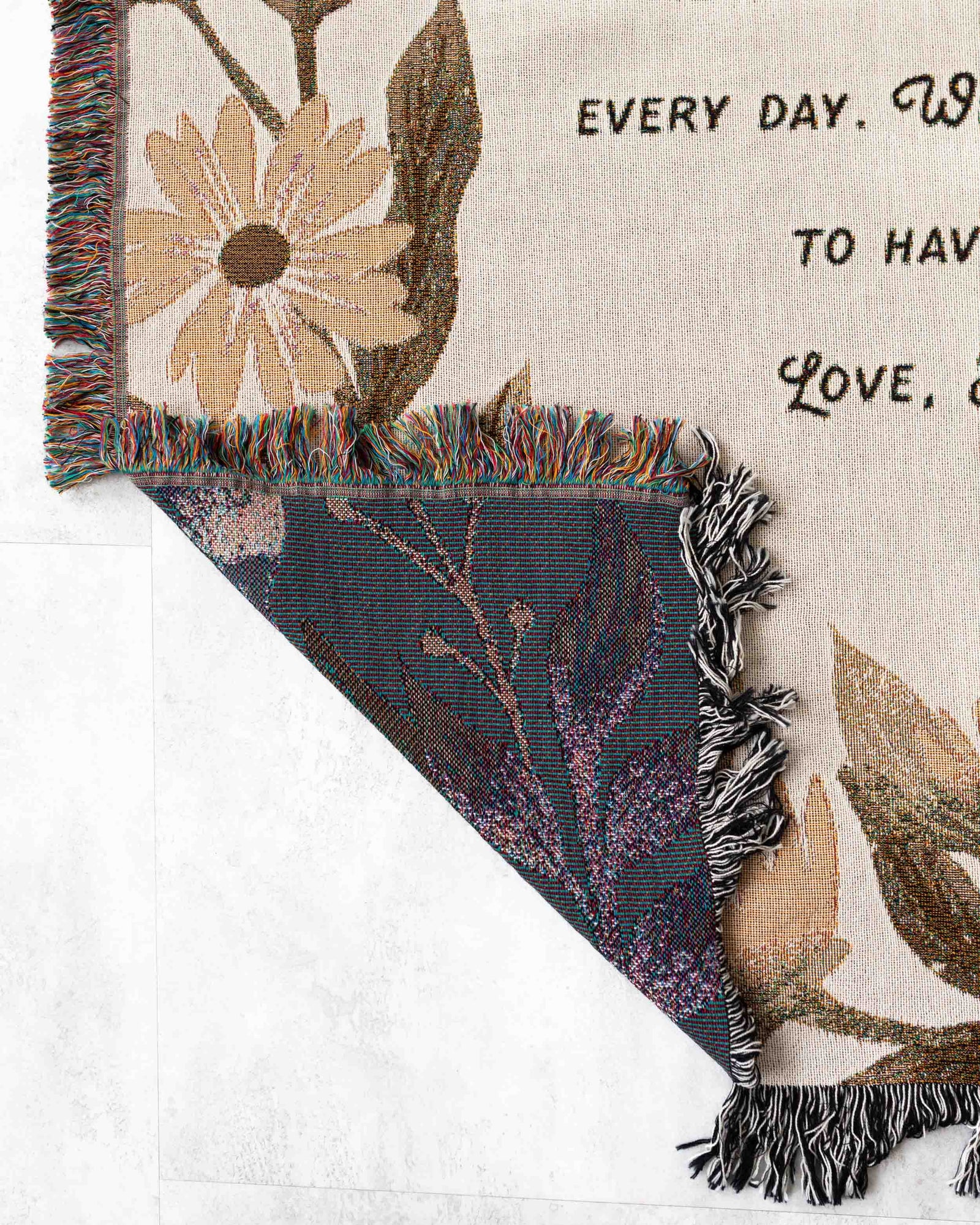 Floral Letter Blanket