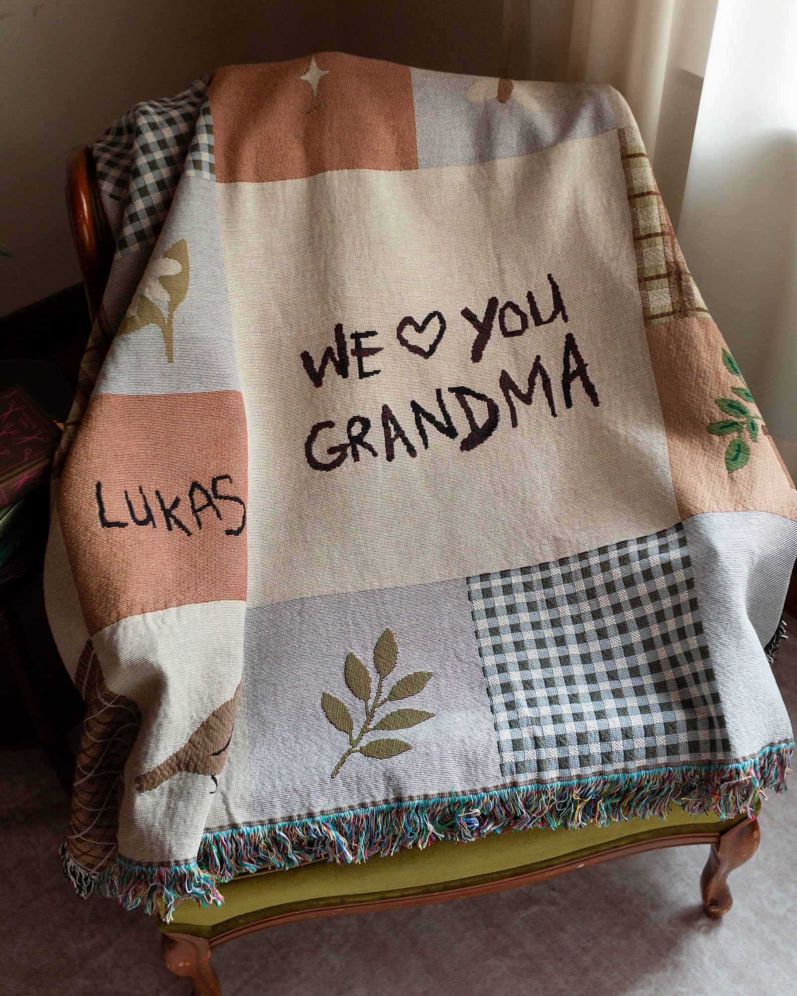 Handwriting Family Blanket