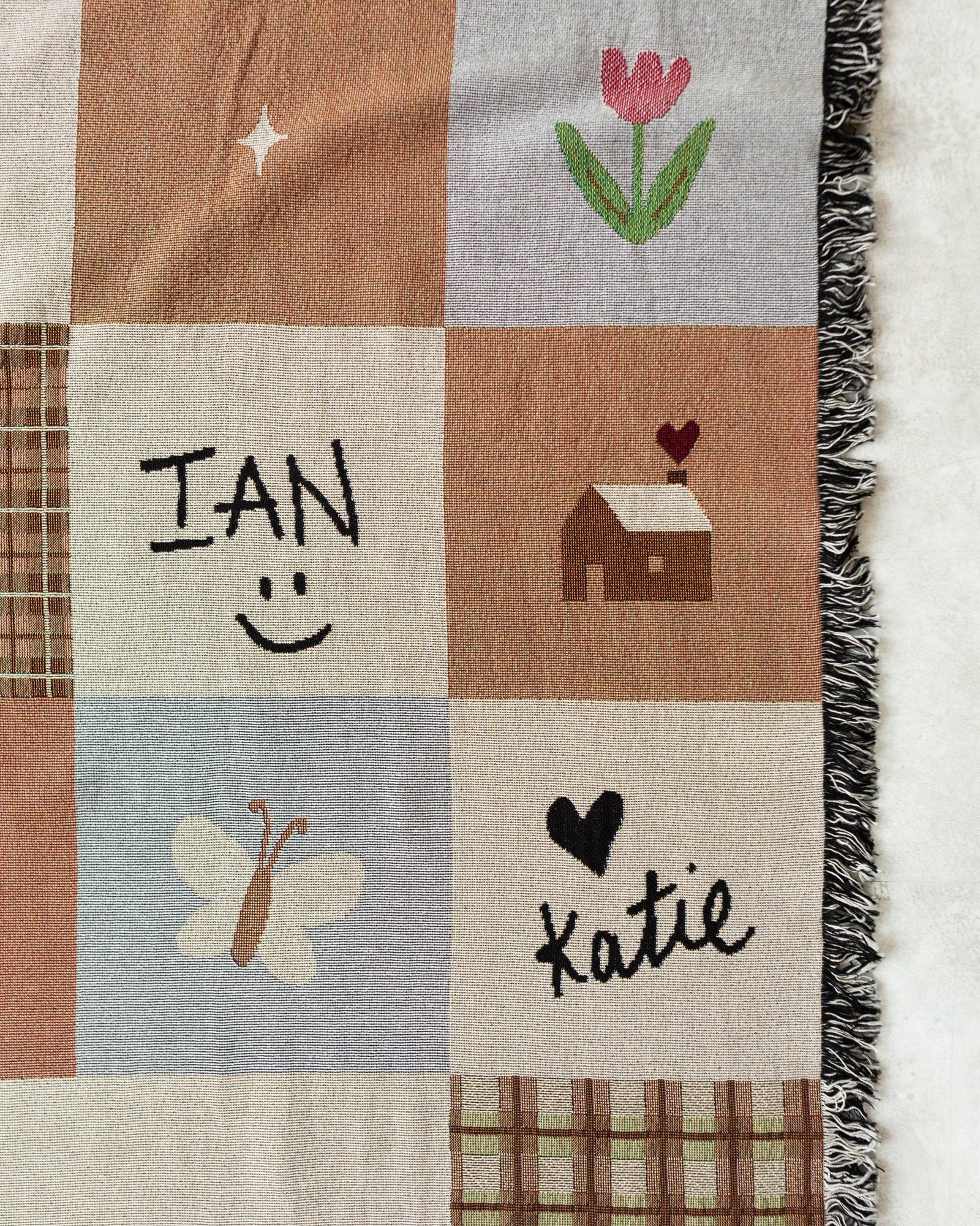 Handwriting Family Blanket