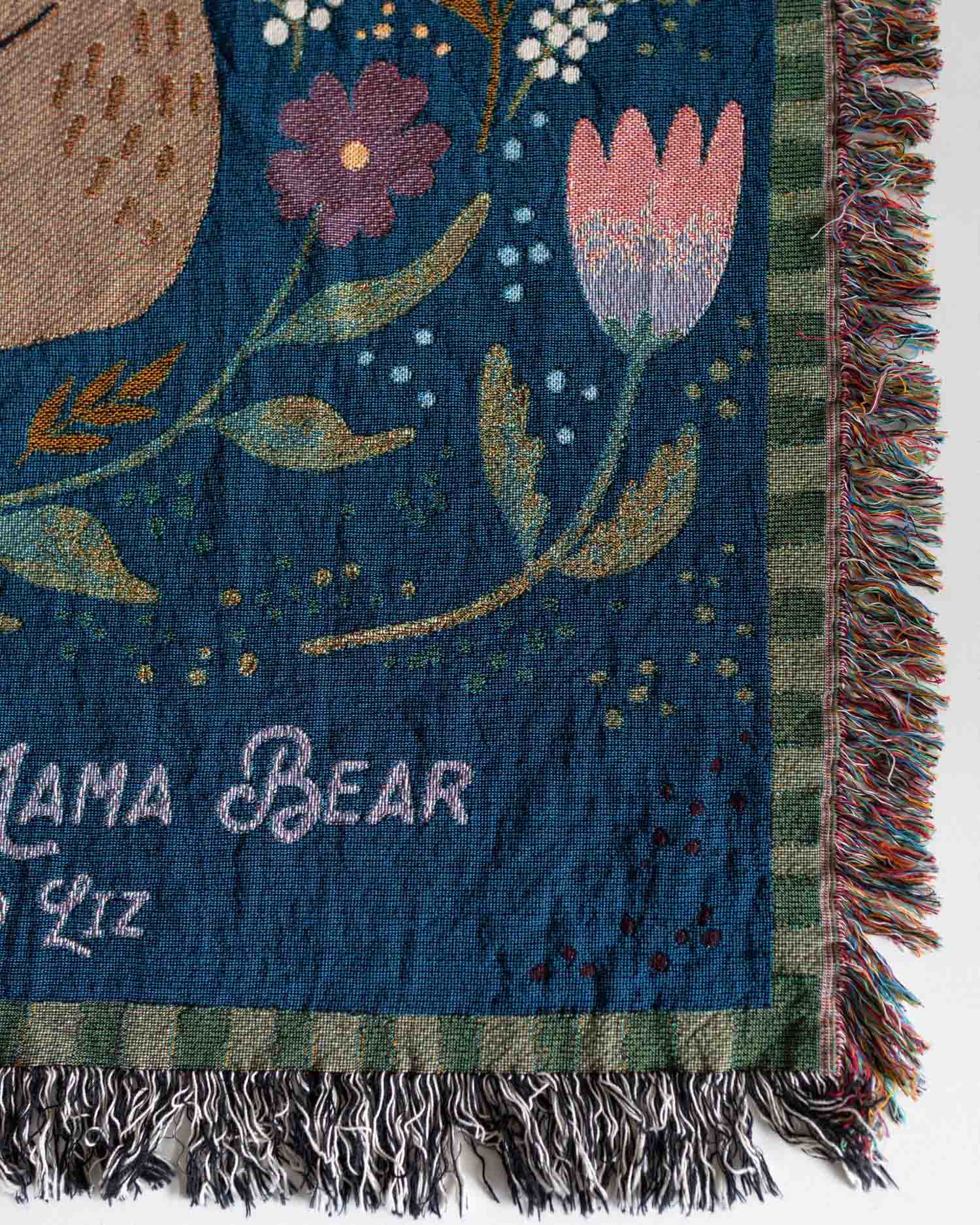 Mama Bear Blanket (Navy)