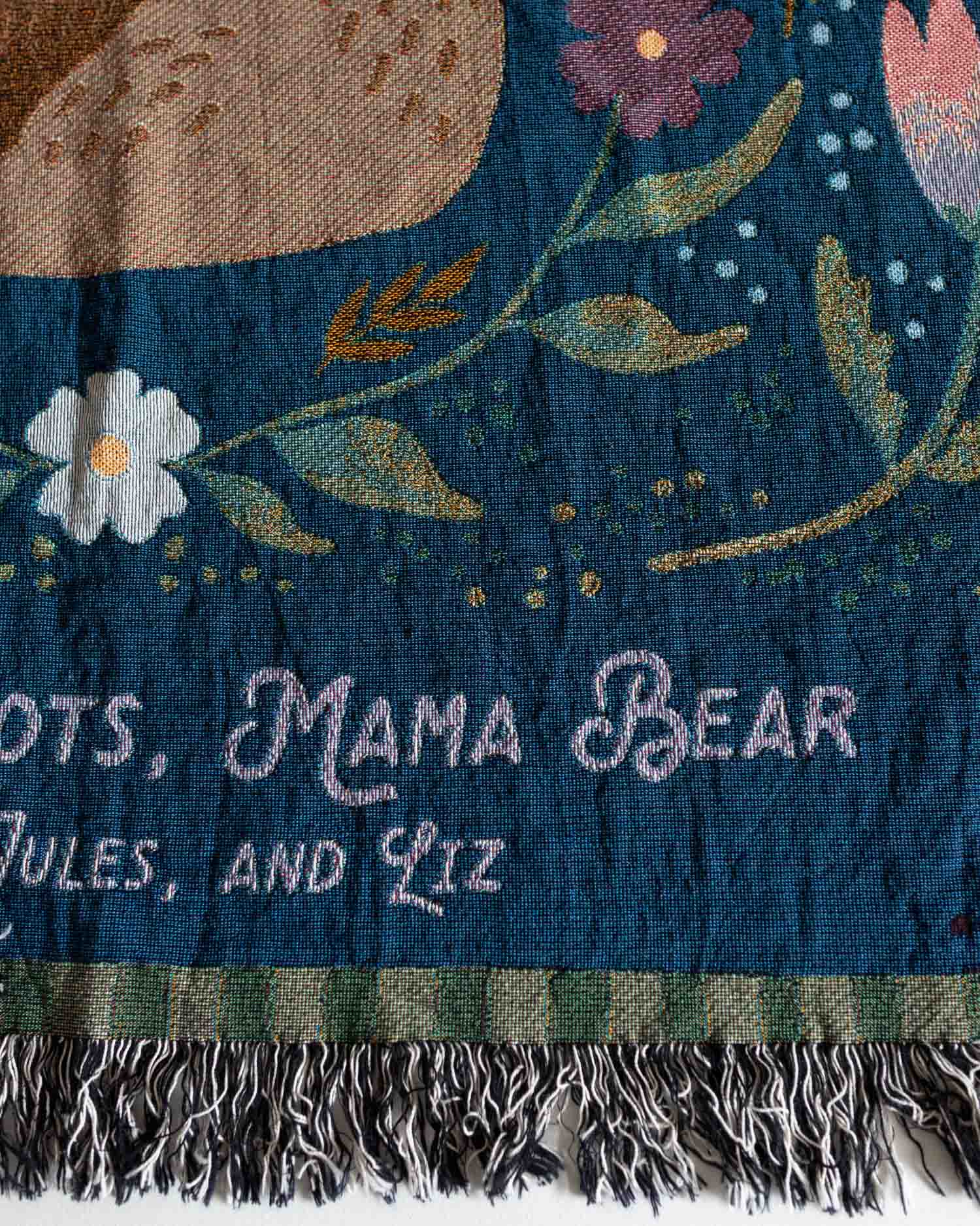 Mama Bear Blanket (Navy)