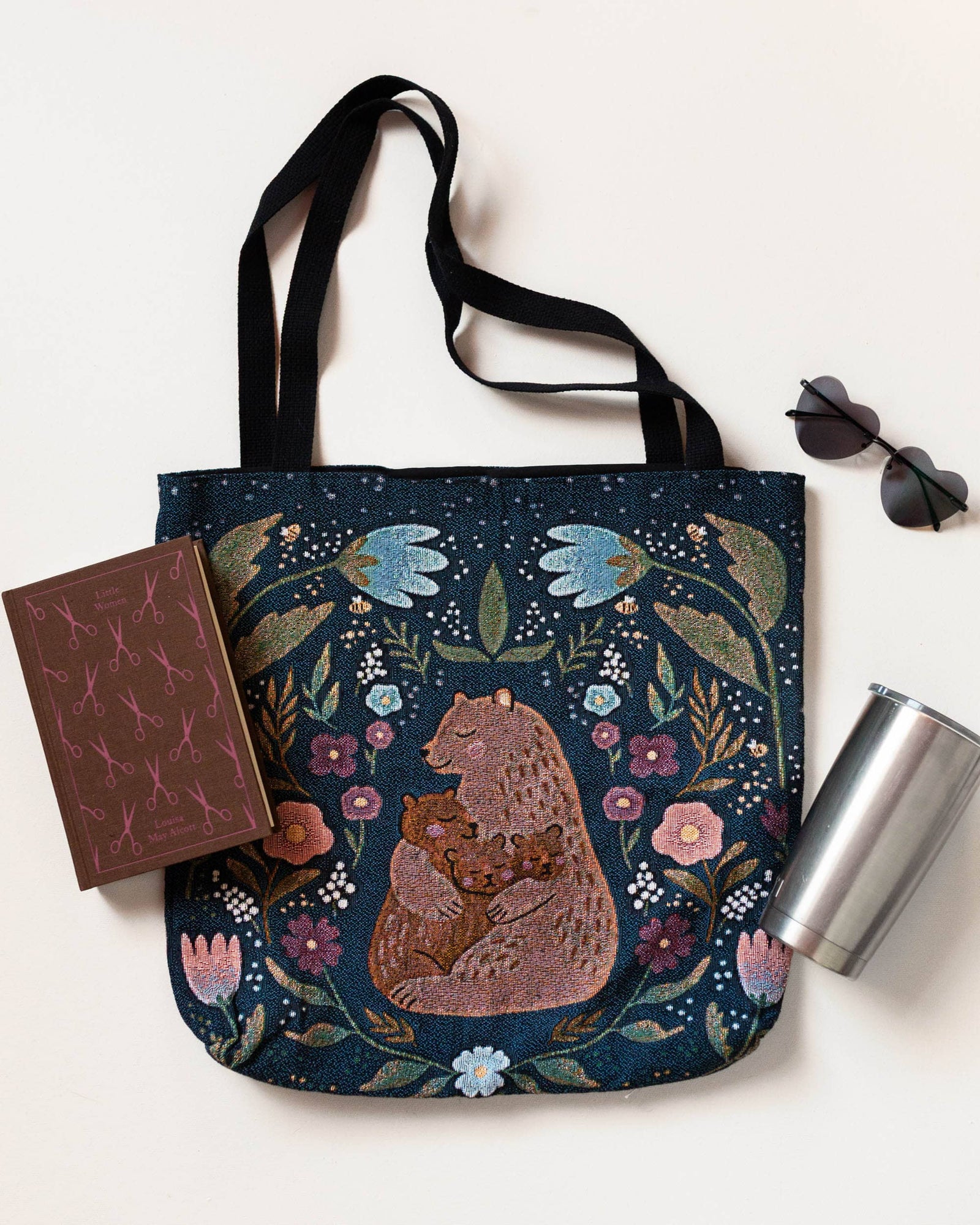 Mama Bear Woven Tote Bag
