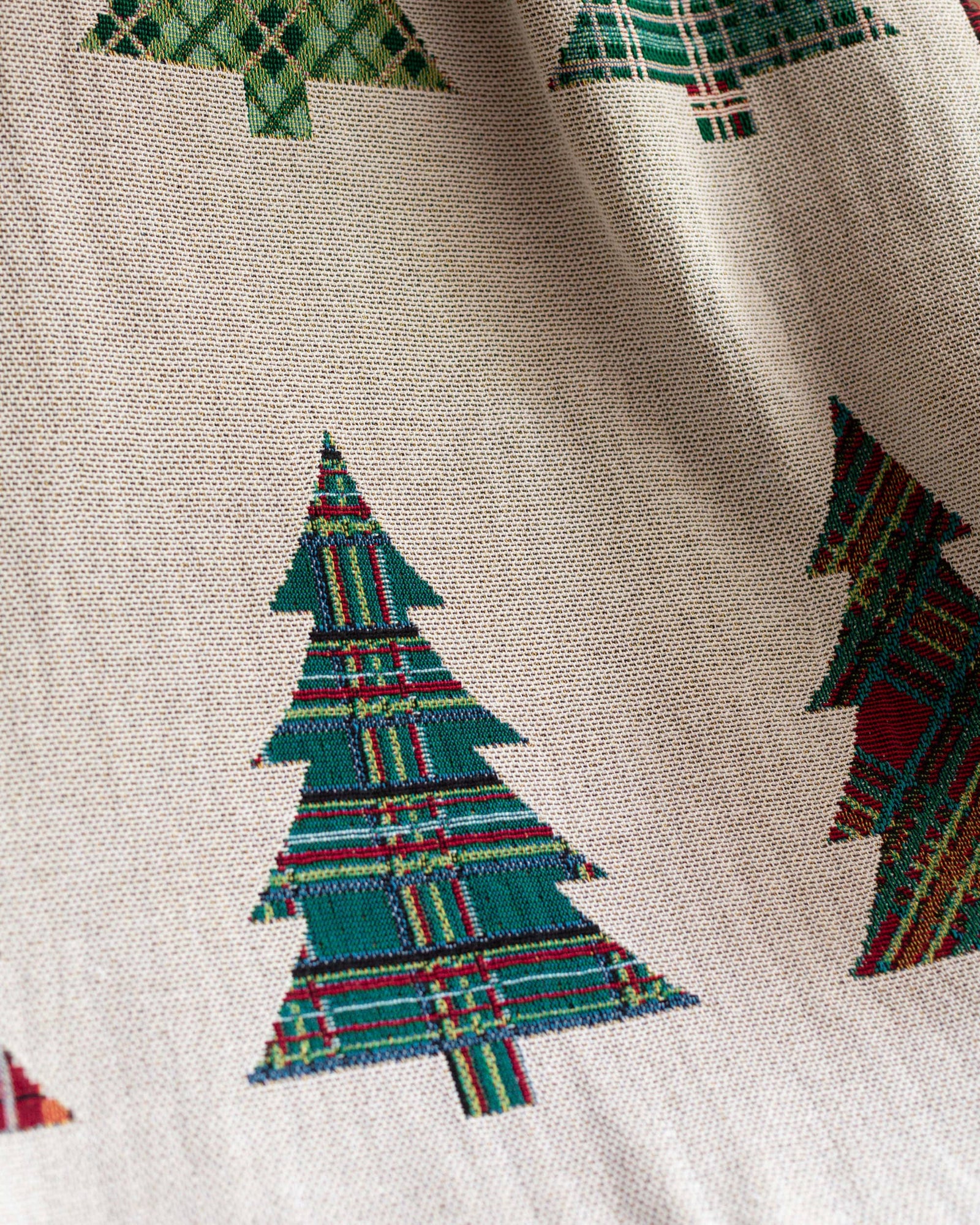Personalized Plaid Christmas Tree Blanket