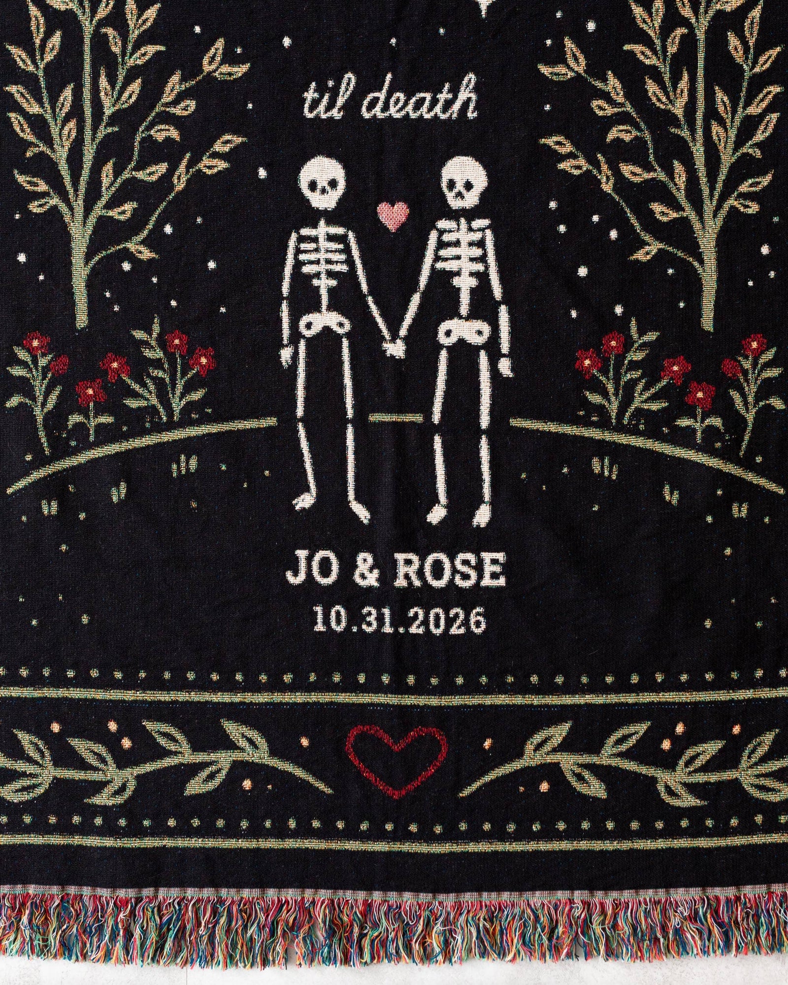 Skeleton Sweethearts Blanket