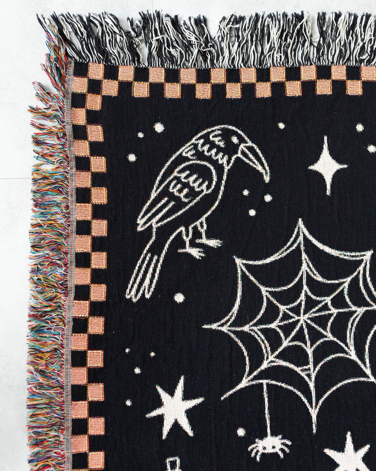 Halloween Checker Throw Blanket