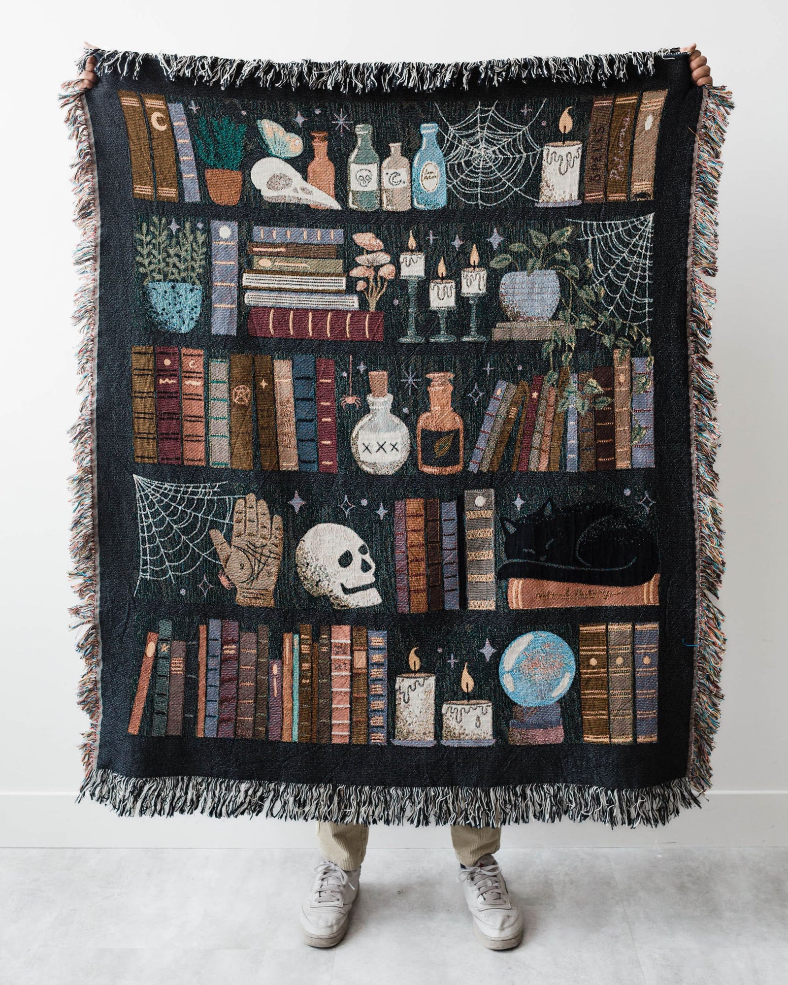 Witch's Bookshelf Blanket