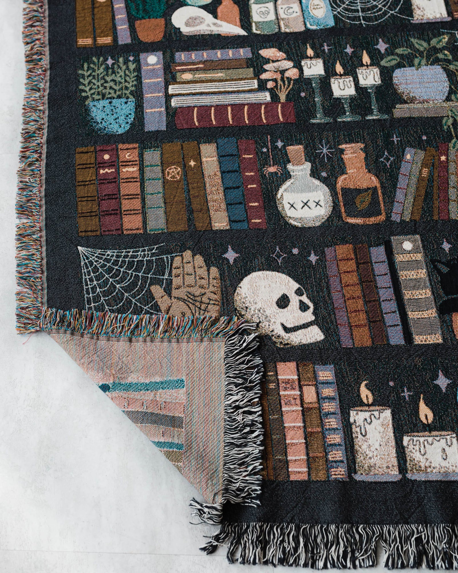 Witch's Bookshelf Blanket