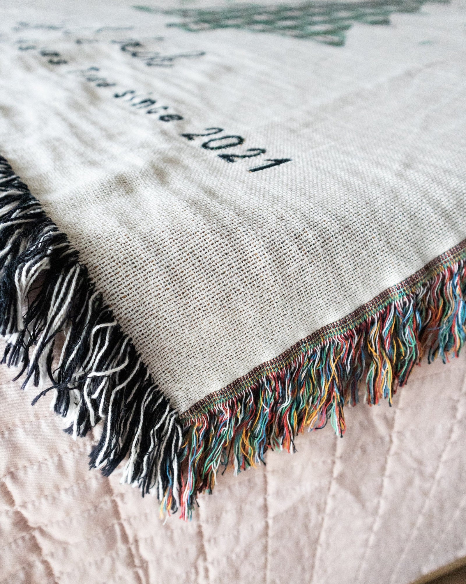 Personalized Plaid Tree Blanket