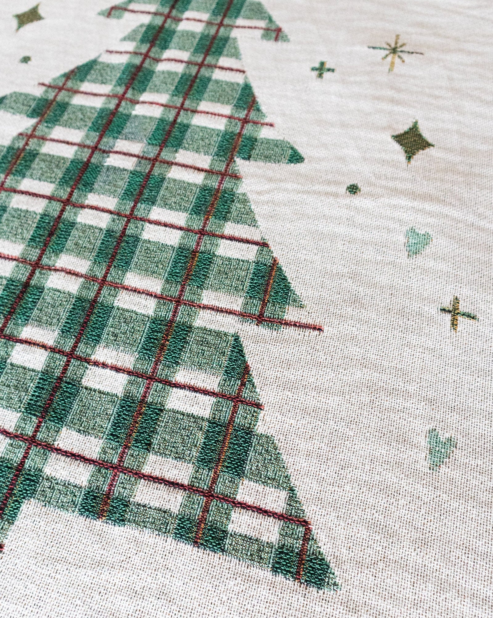 Personalized Plaid Tree Blanket