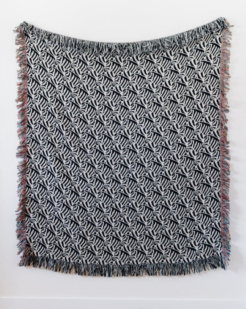 Zebra Woven Throw Blanket