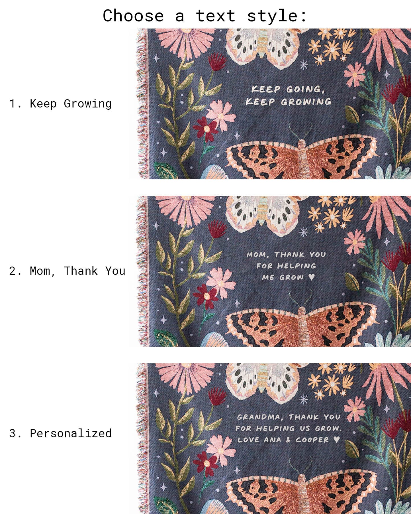 Butterfly Message Blanket