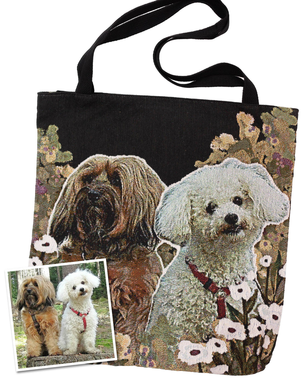 Custom Pet Photo Tote Bag: Garden