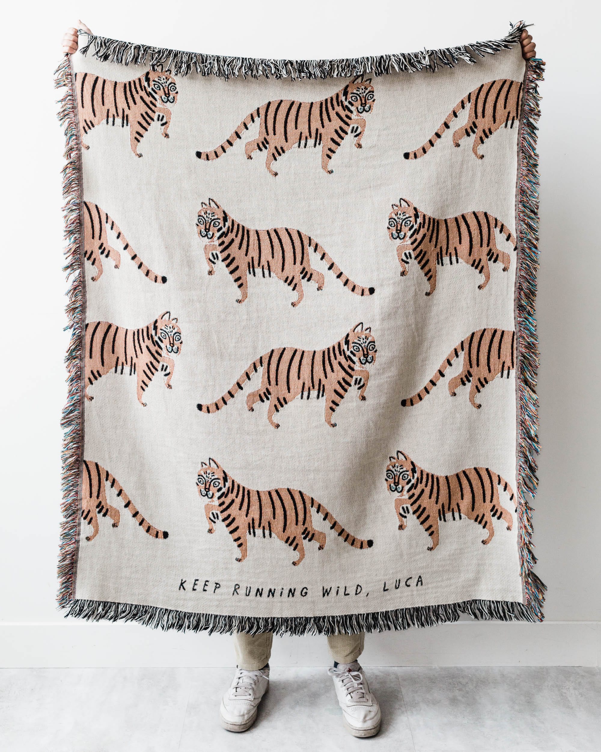 frankie print fy tiger throw