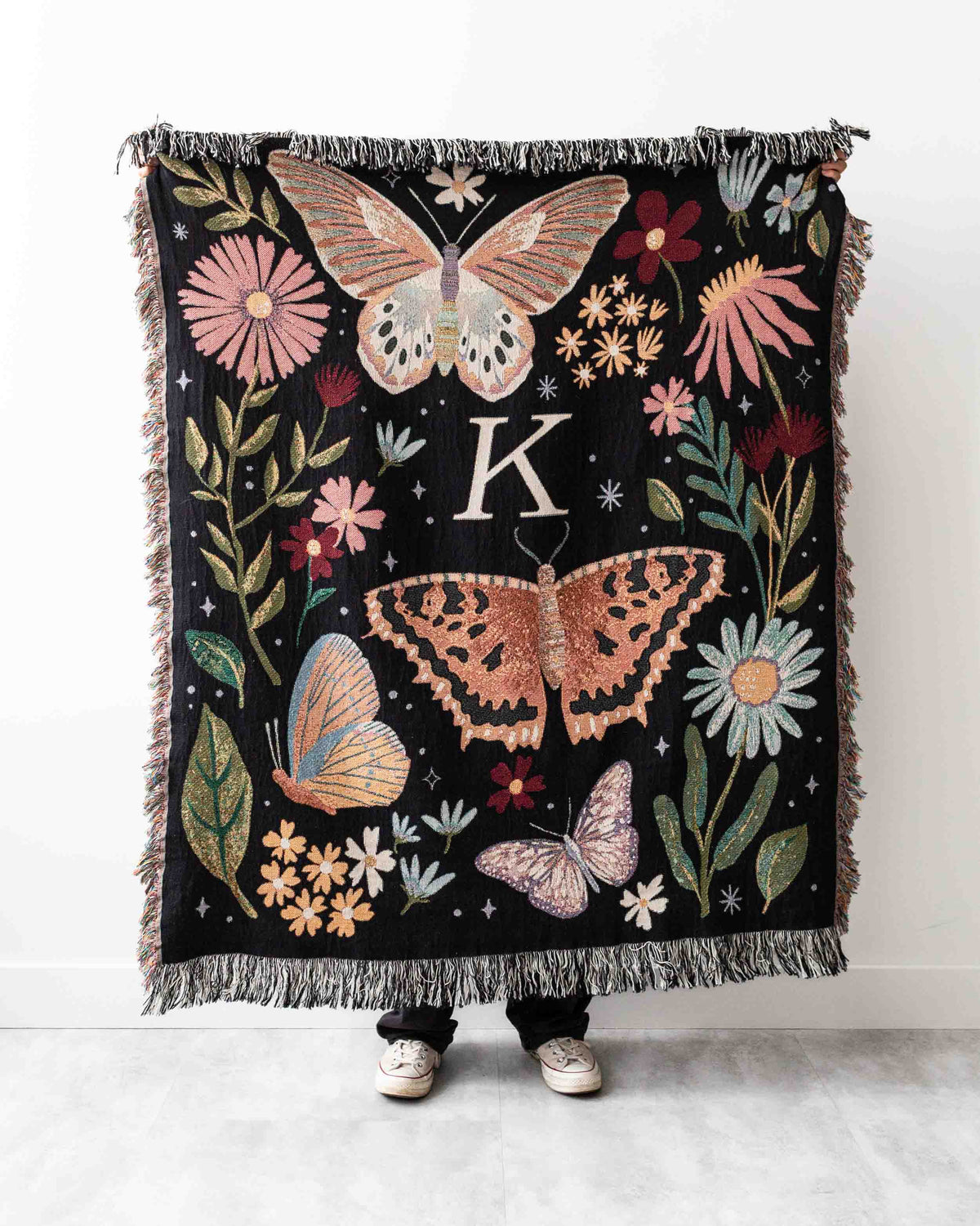 Butterfly Monogram Blanket