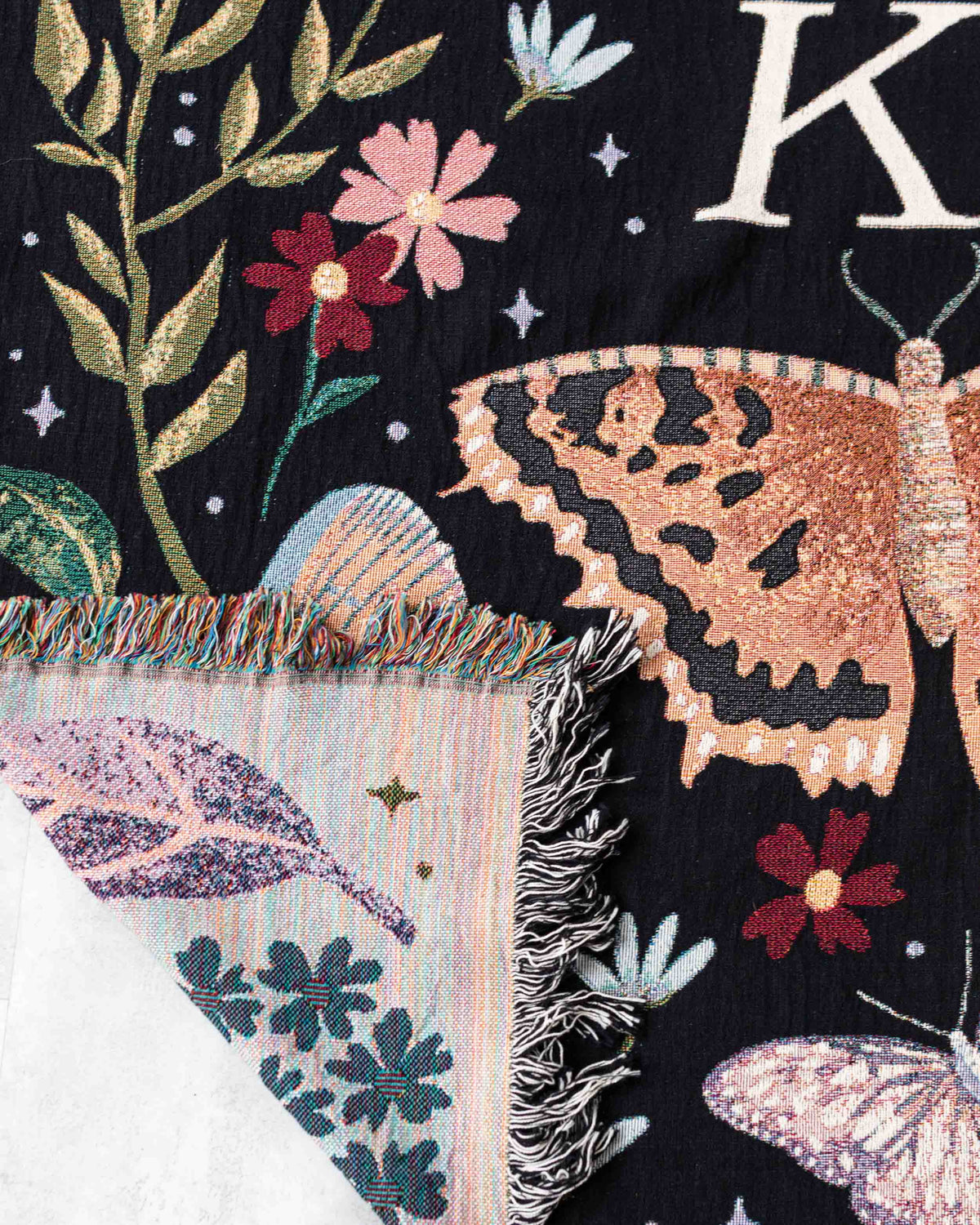 Butterfly Monogram Blanket