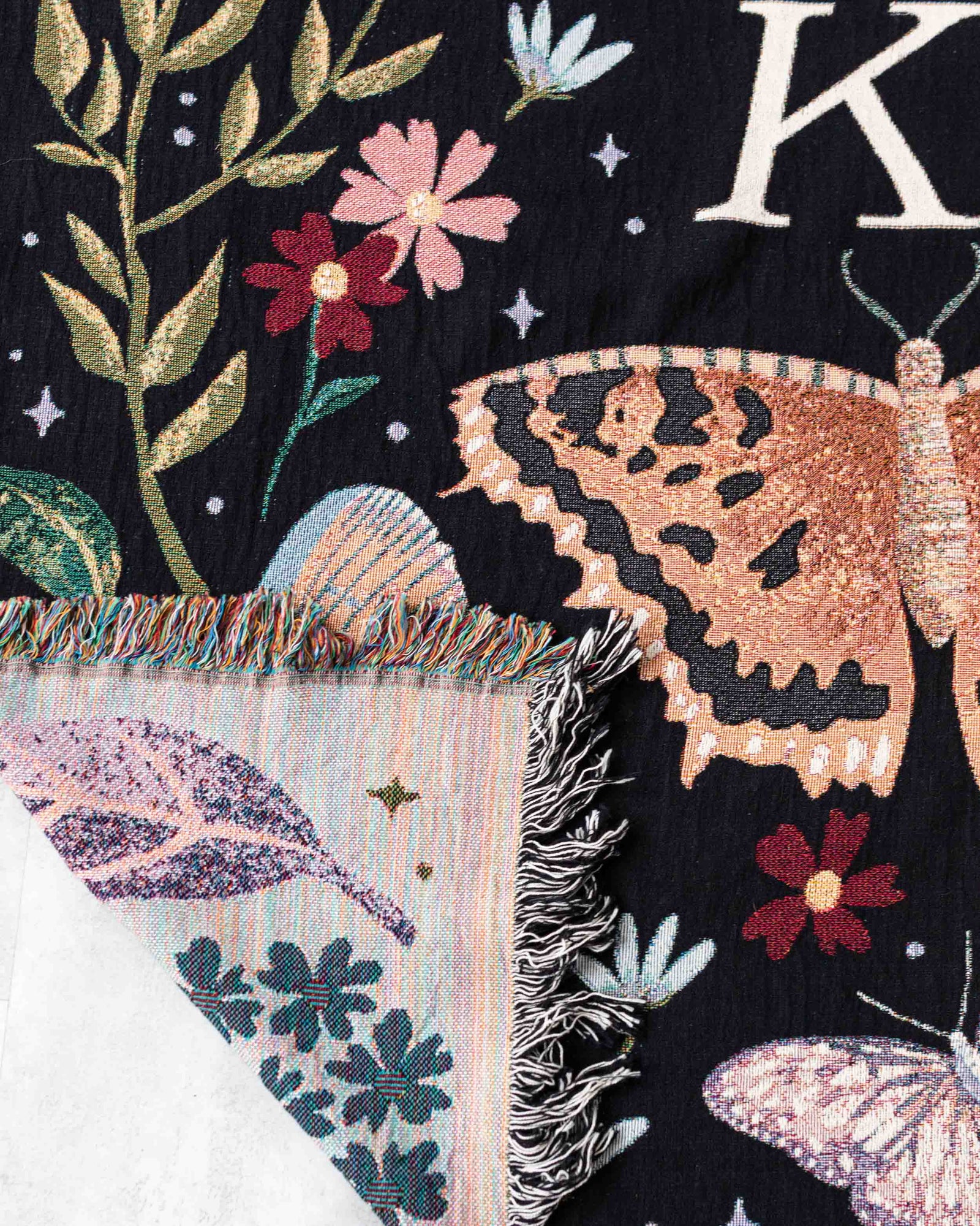 Butterfly Monogram Blanket