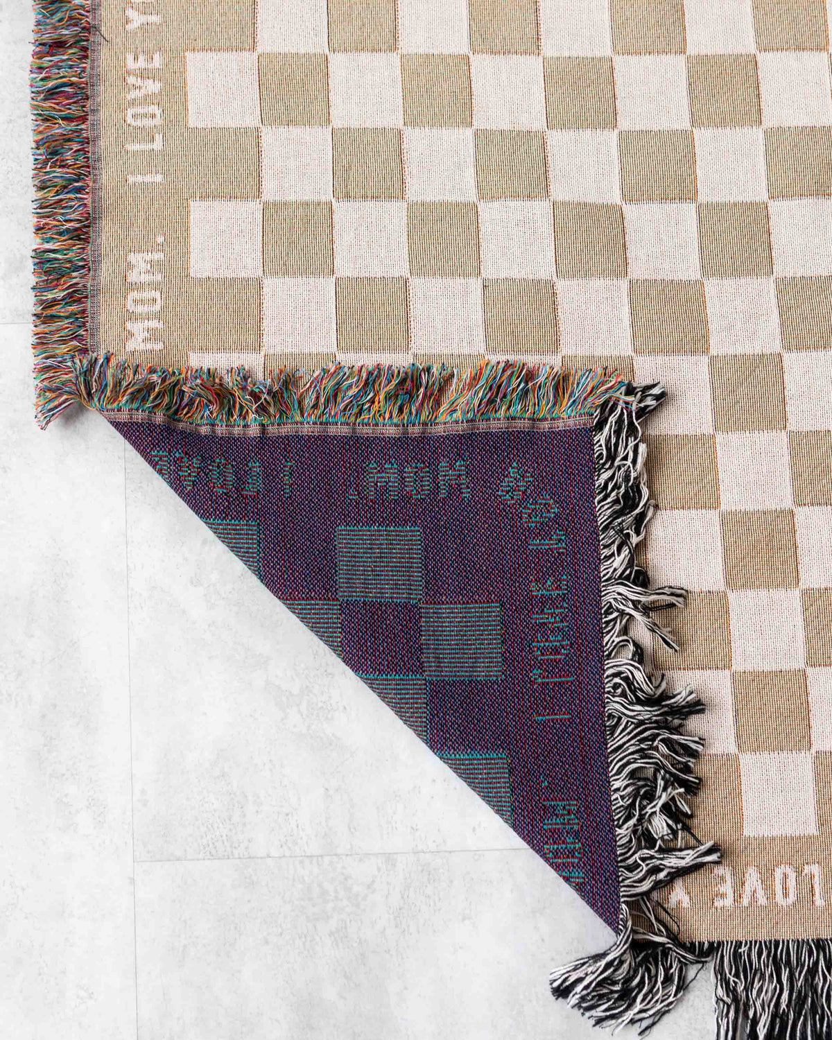 Checker Border Text Blanket