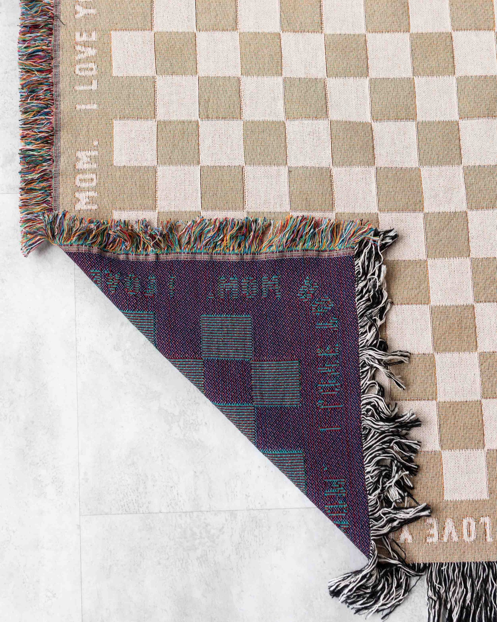 Checkerboard Custom Message Blanket