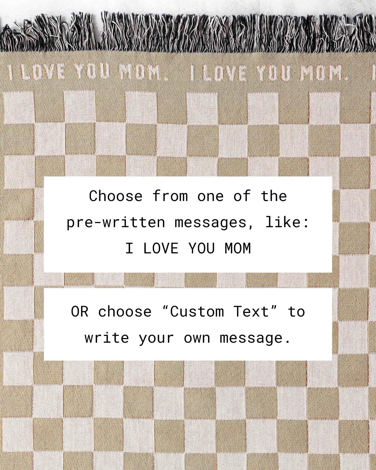 Checkerboard Custom Message Blanket