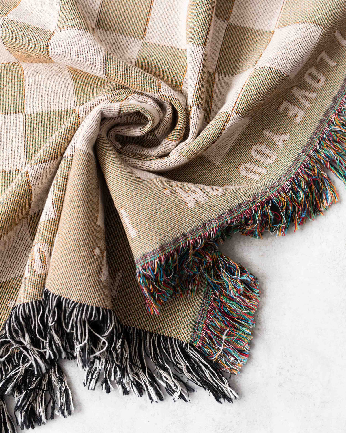 Checker Border Text Blanket