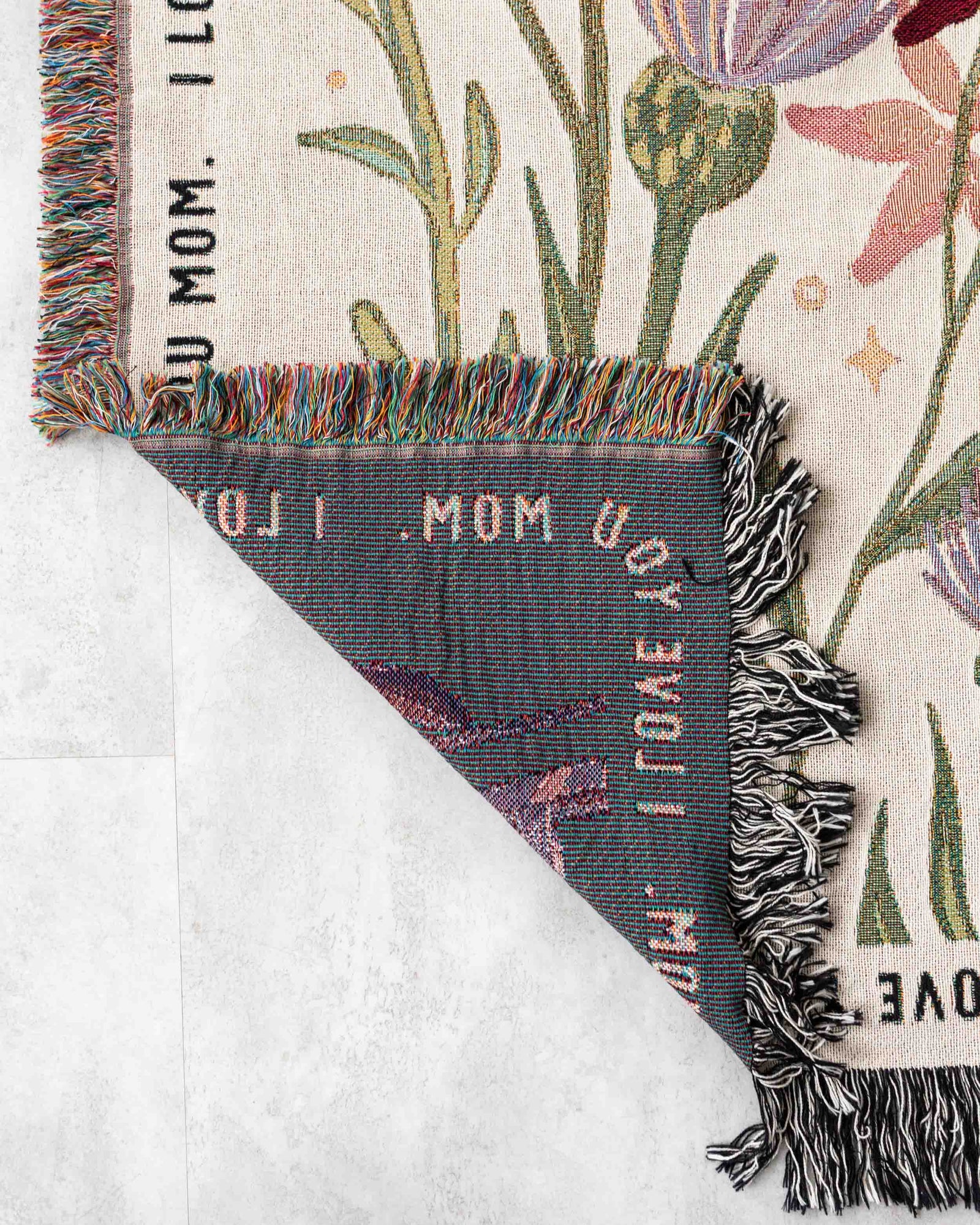 Floral Custom Message Blanket