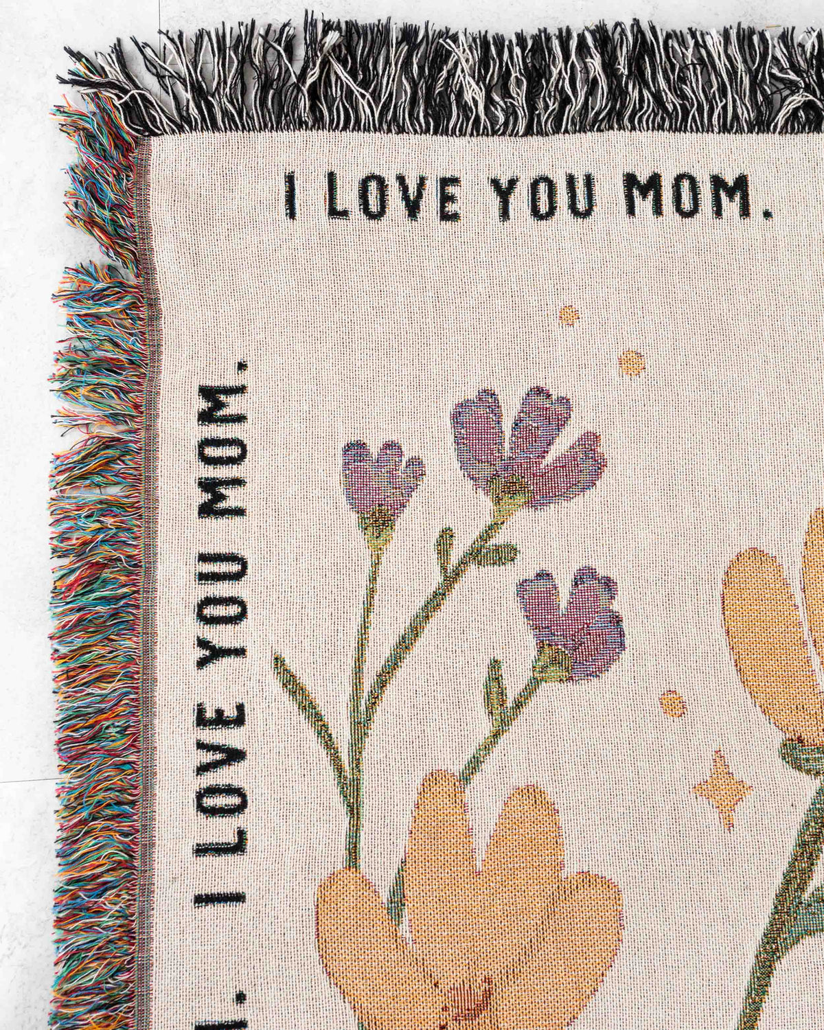 Floral Border Text Blanket