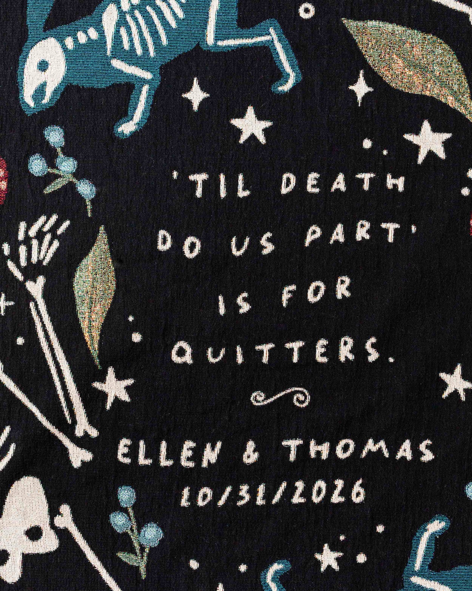 'Til Death Skeletons Blanket
