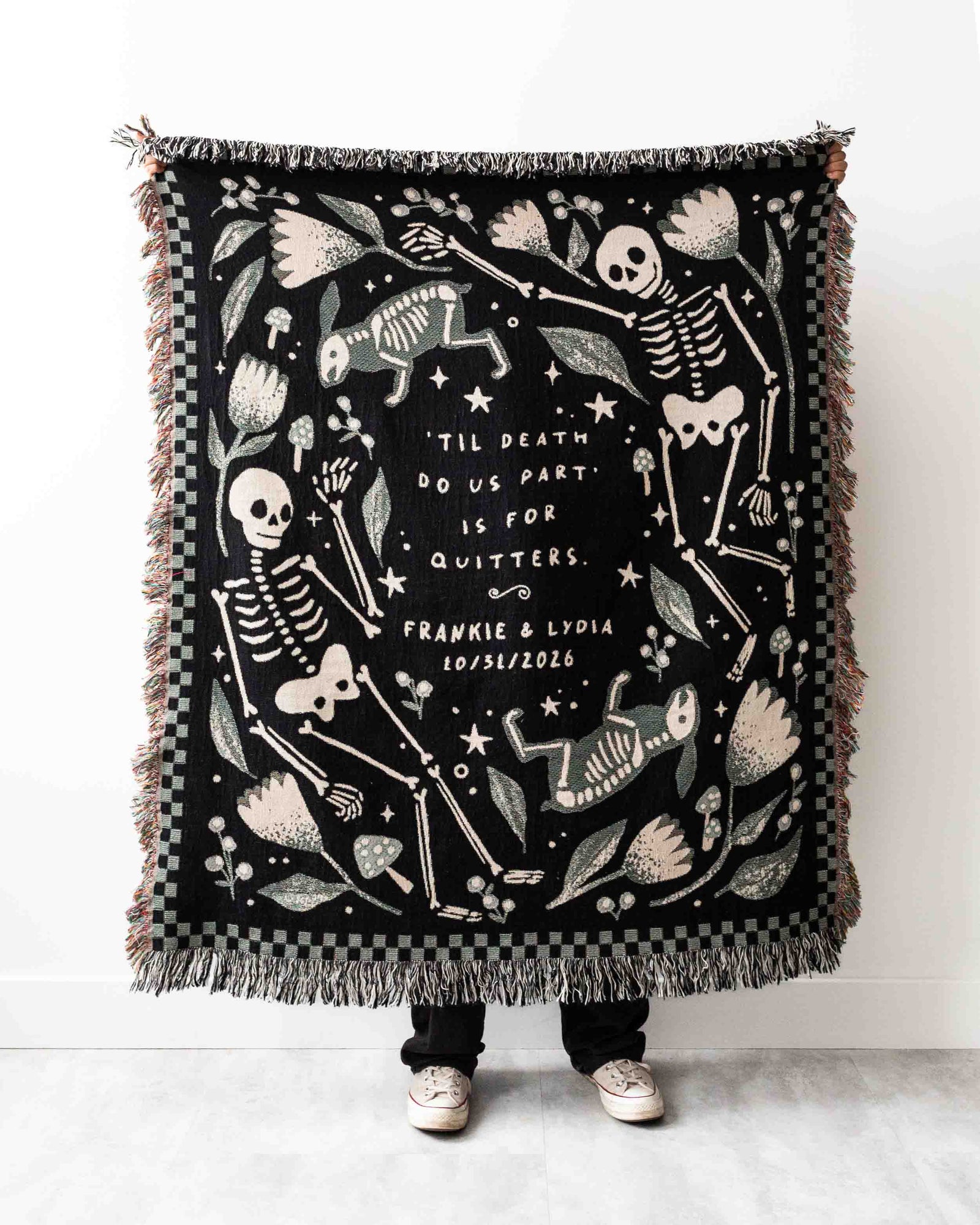 'Til Death Skeletons Blanket