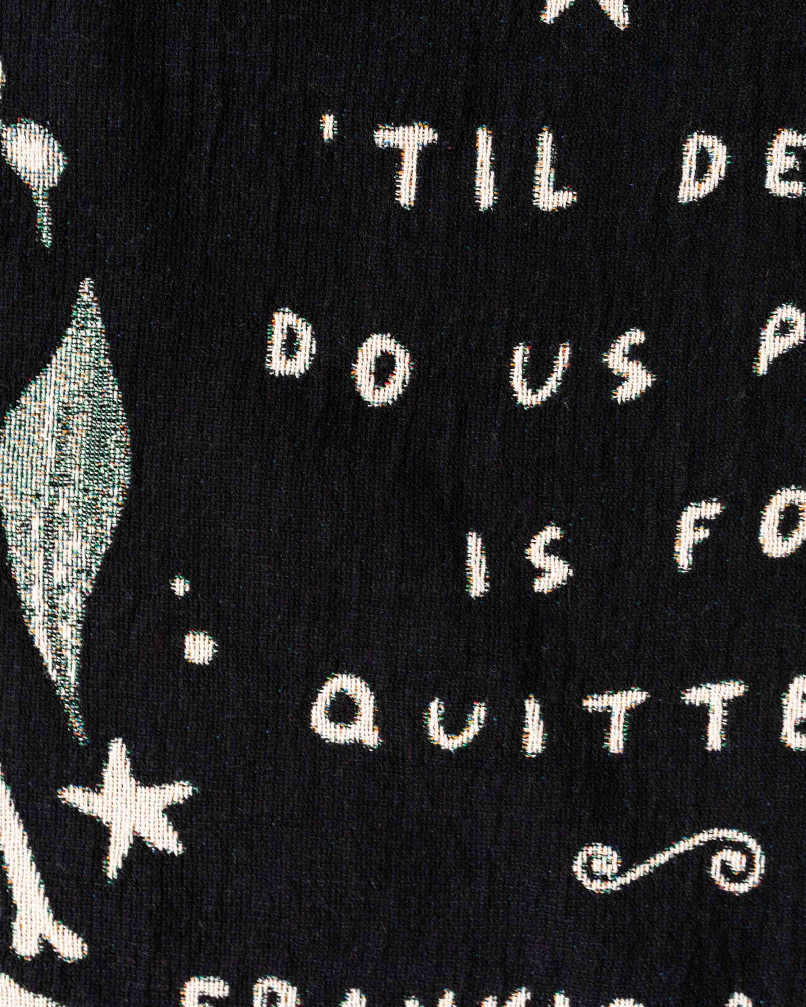 Til Death Skeletons Blanket (Black and White)