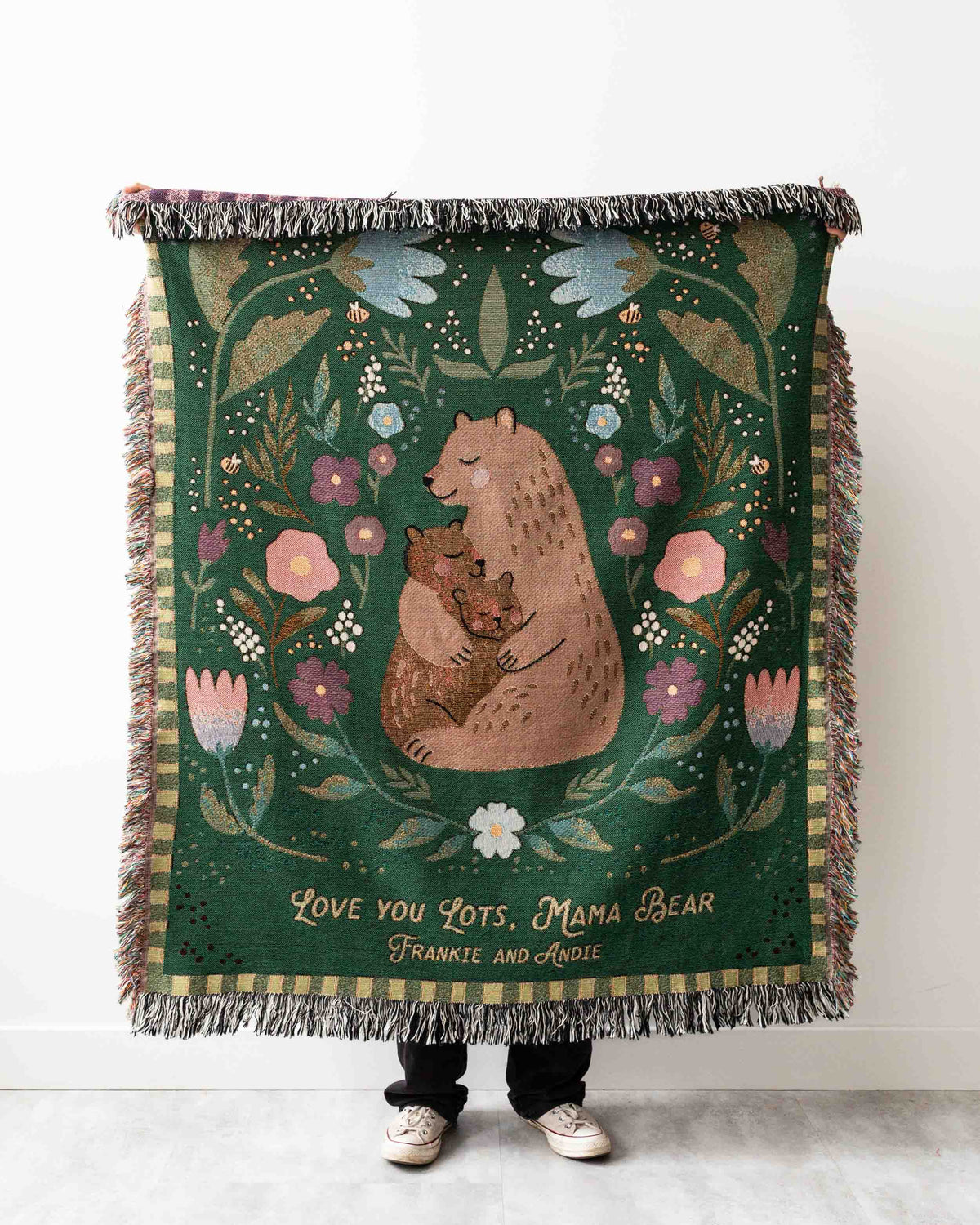 Mama Bear Blanket (Green)