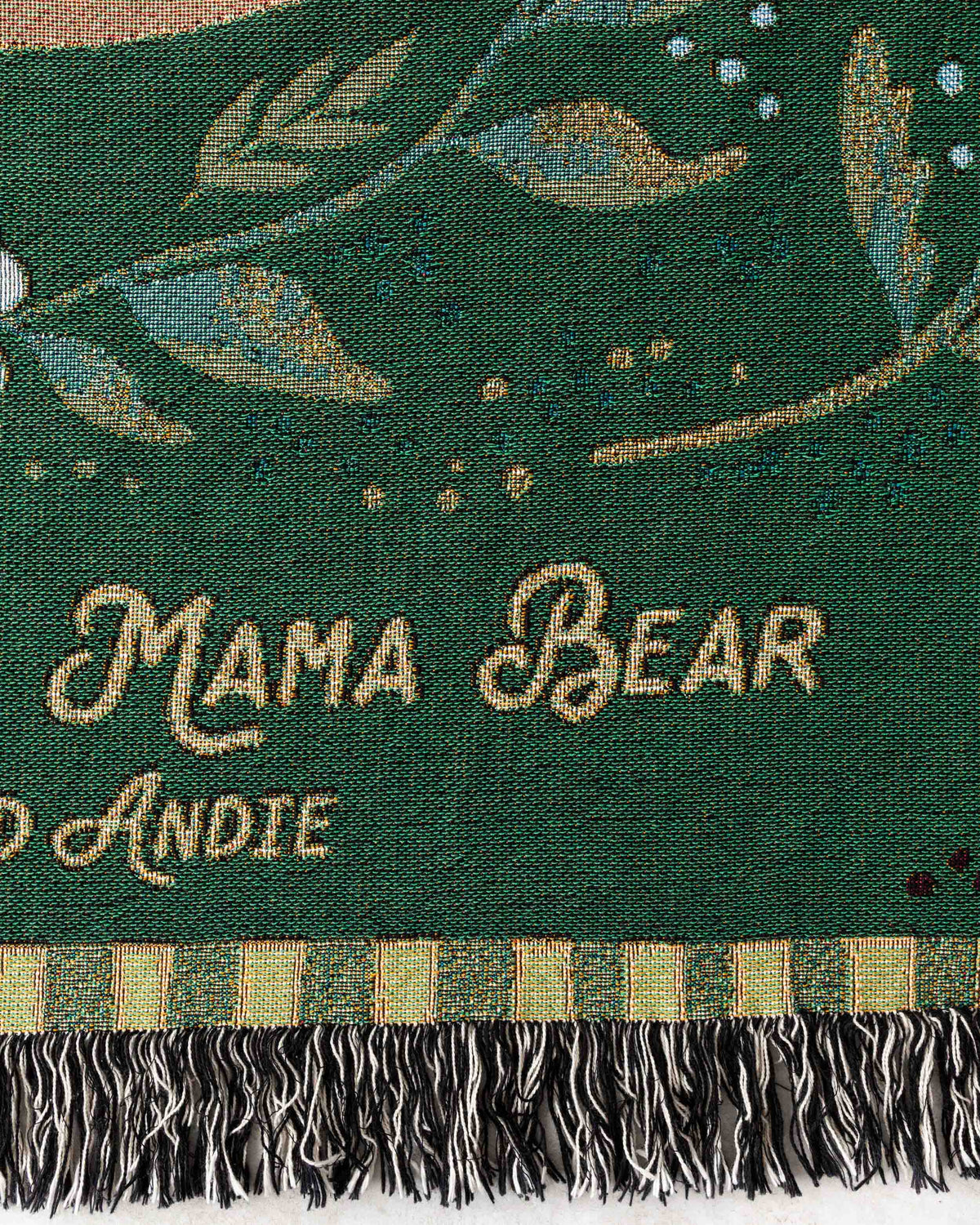 Mama Bear Blanket (Green)