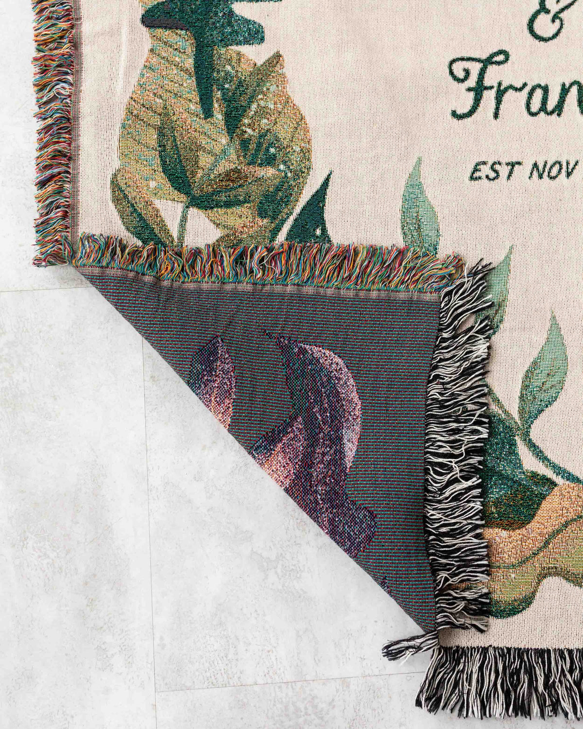 Couples Name Blanket (Greenery)