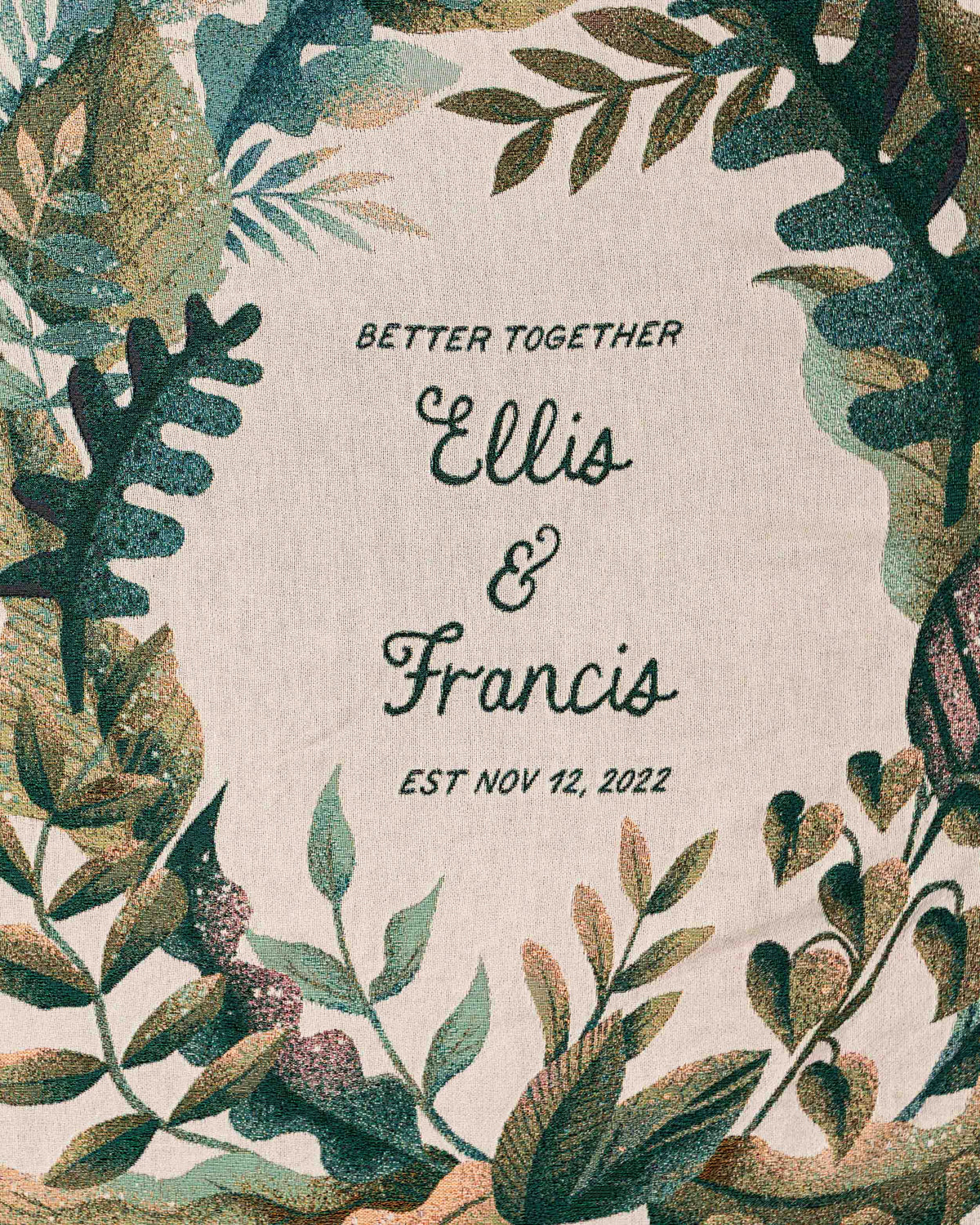 Couples Name Blanket (Greenery)