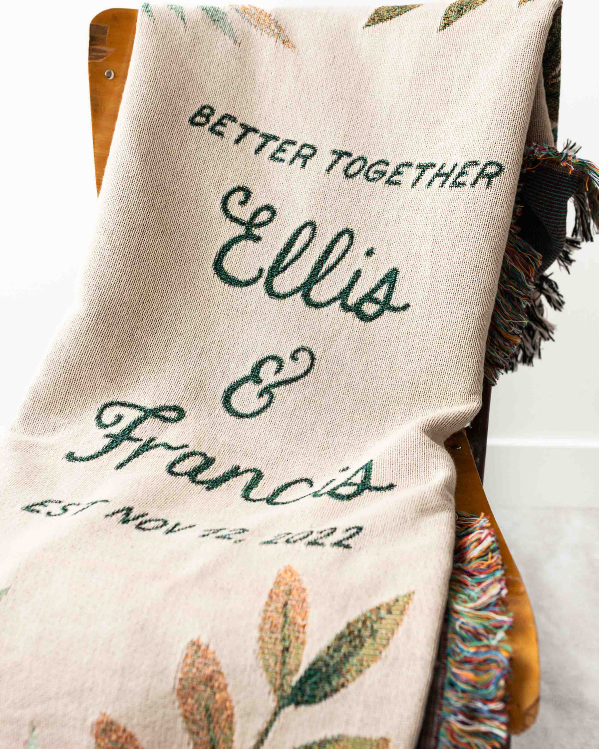 Couples Name Blanket (Greenery)