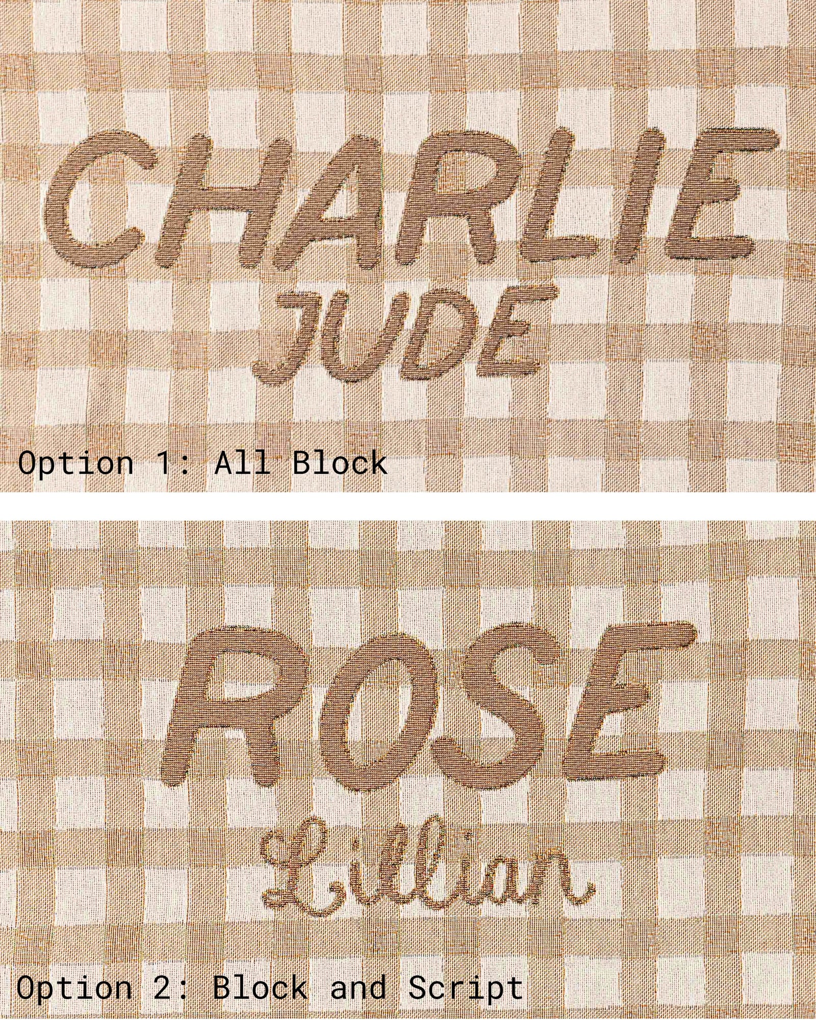 Plaid Personalized Name Blanket