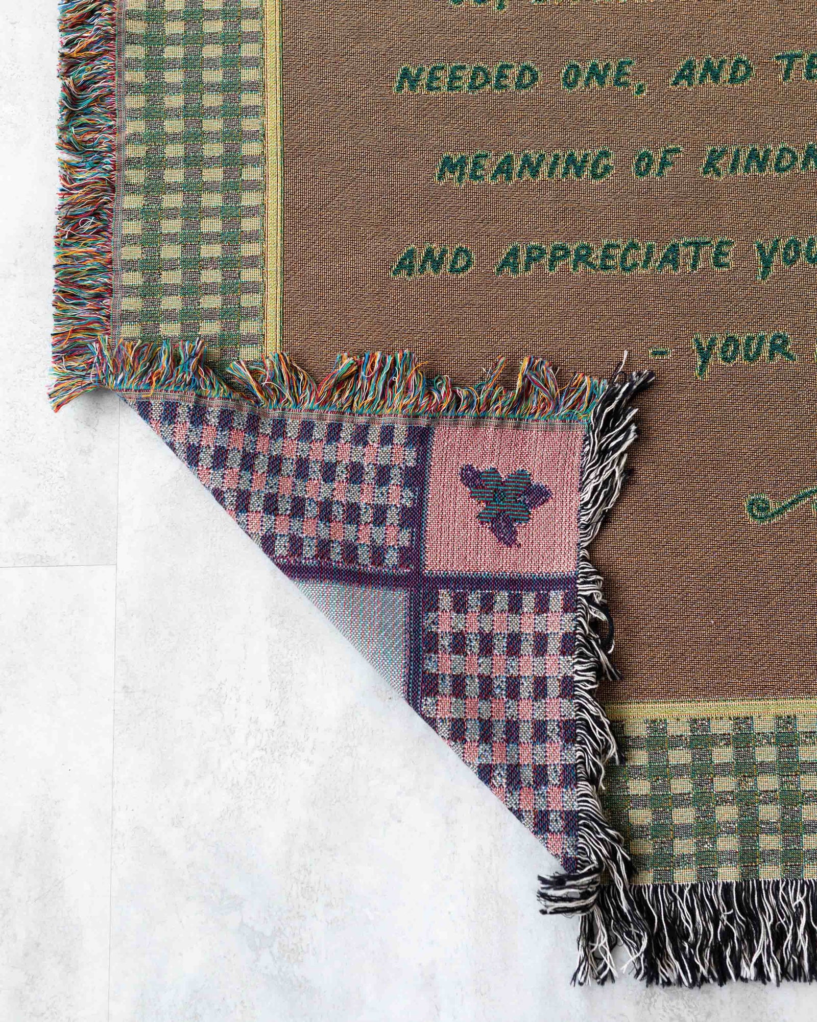 Letter Blanket: Plaid