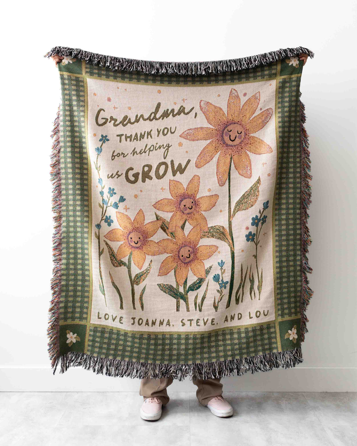 Grateful Garden Personalized Blanket