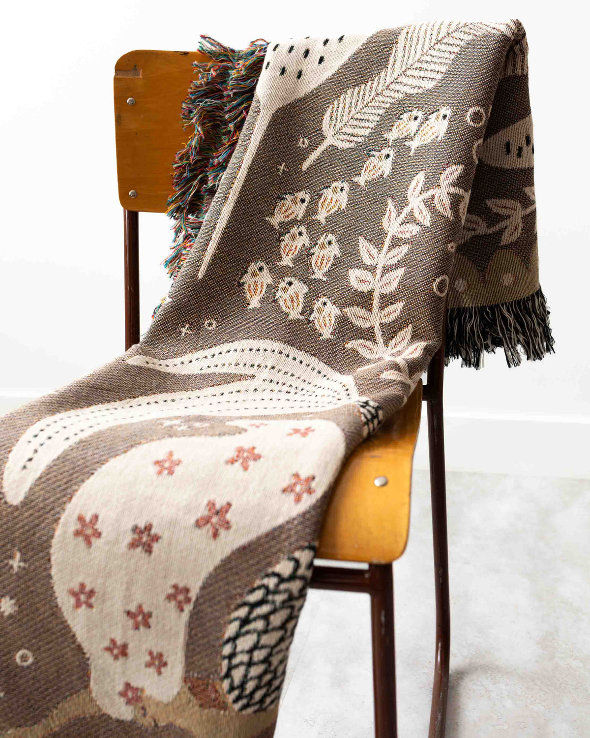 Mermaids Throw Blanket (Beige)