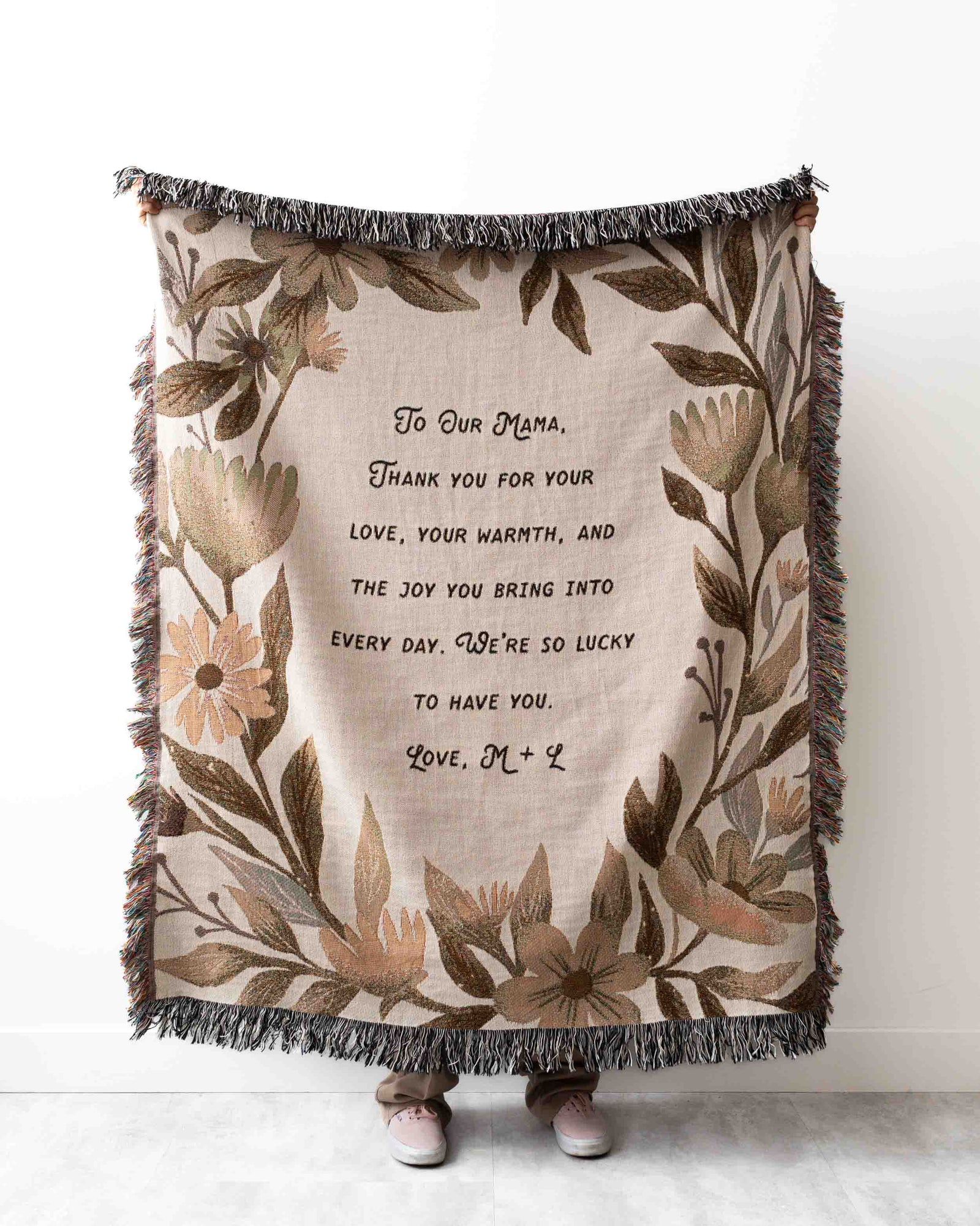 Floral Letter Blanket