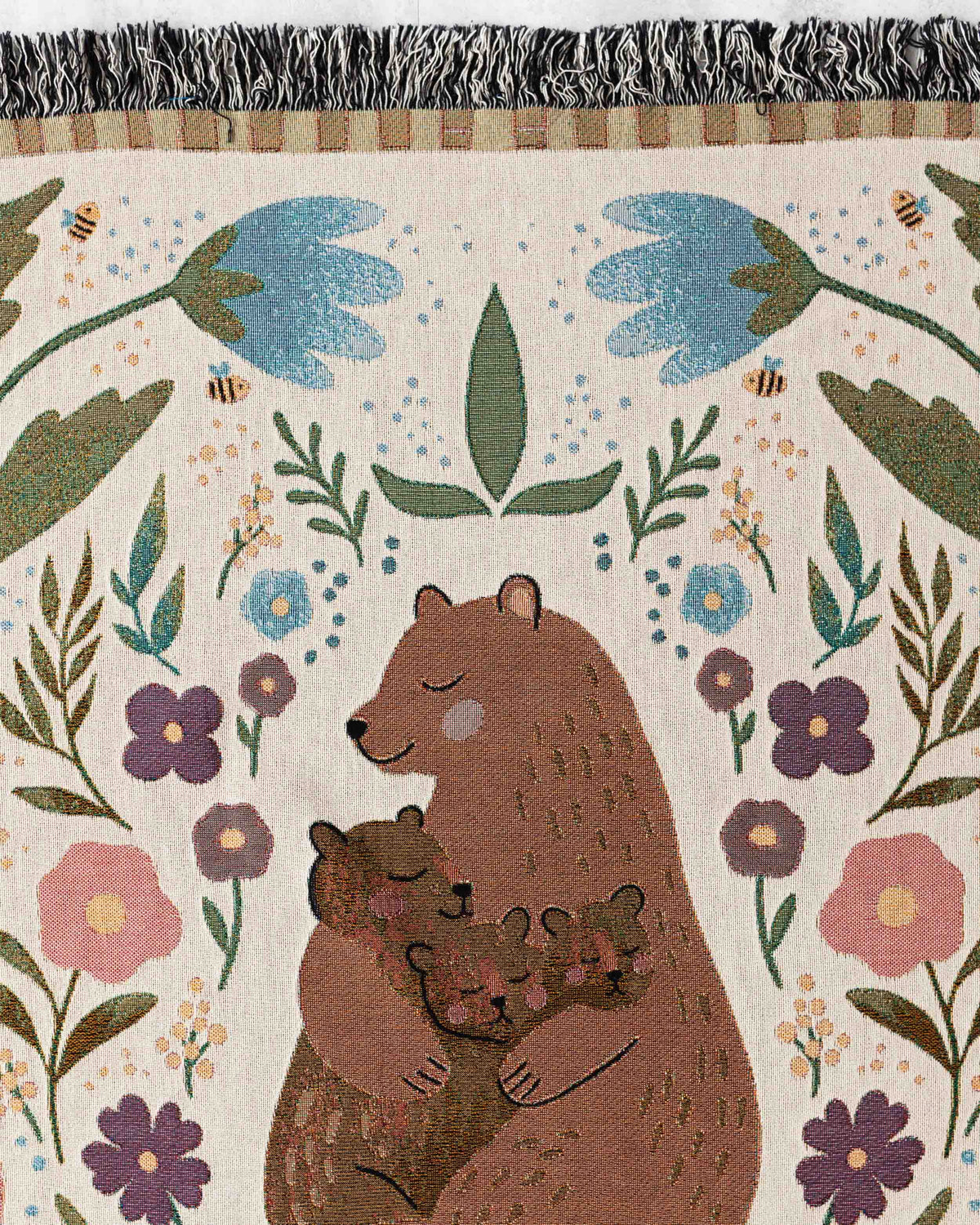Mama Bear Blanket (White)