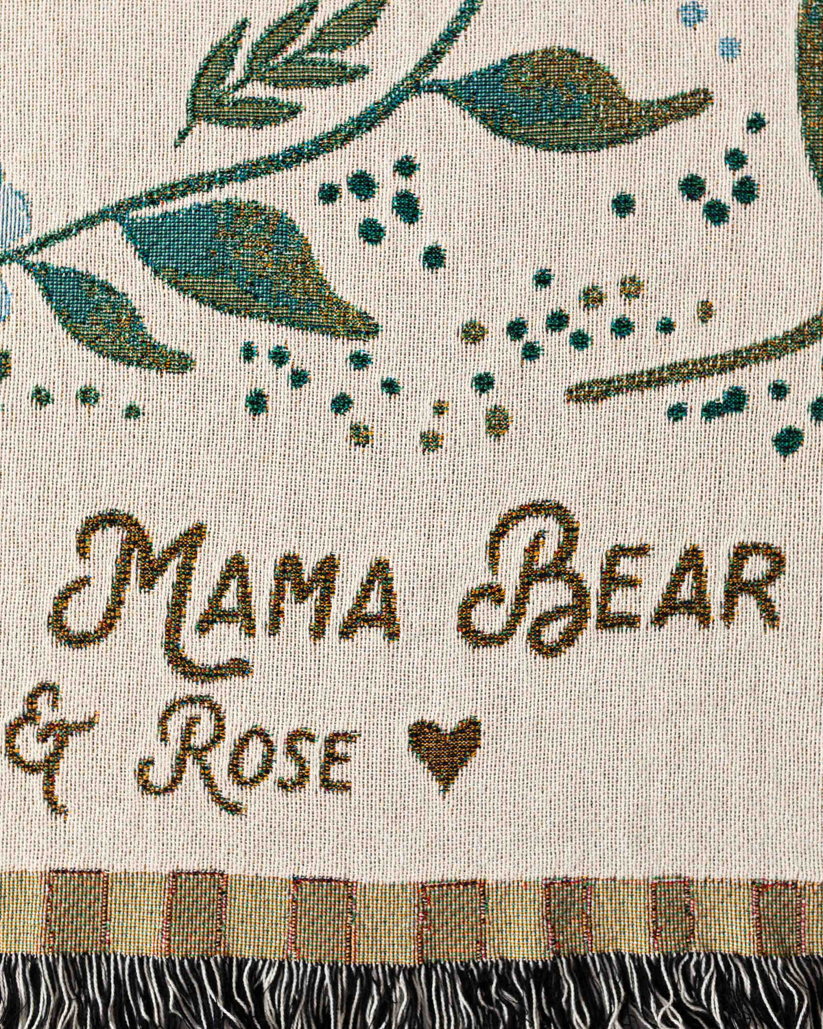 Mama Bear Blanket (White)