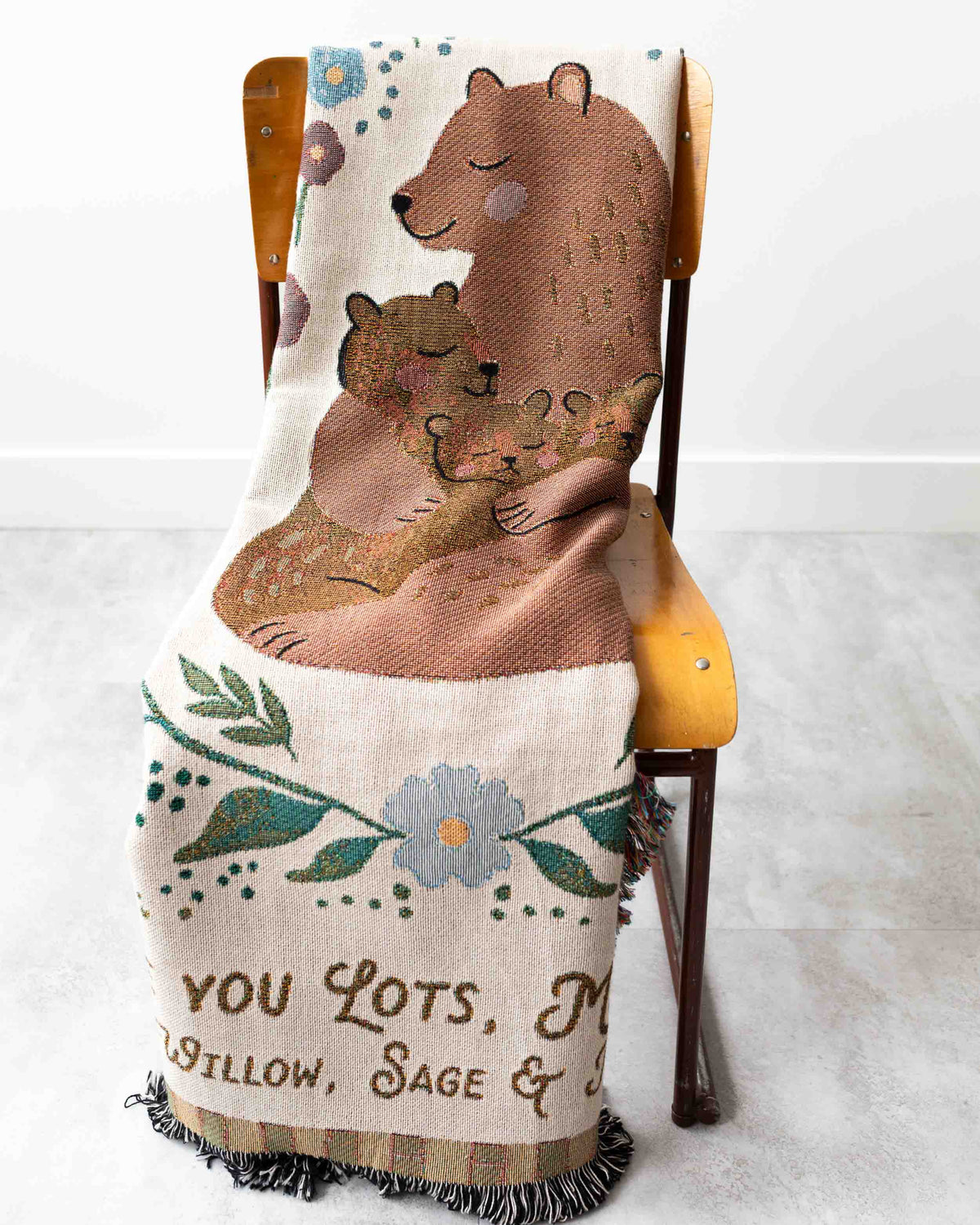 Mama Bear Blanket (White)