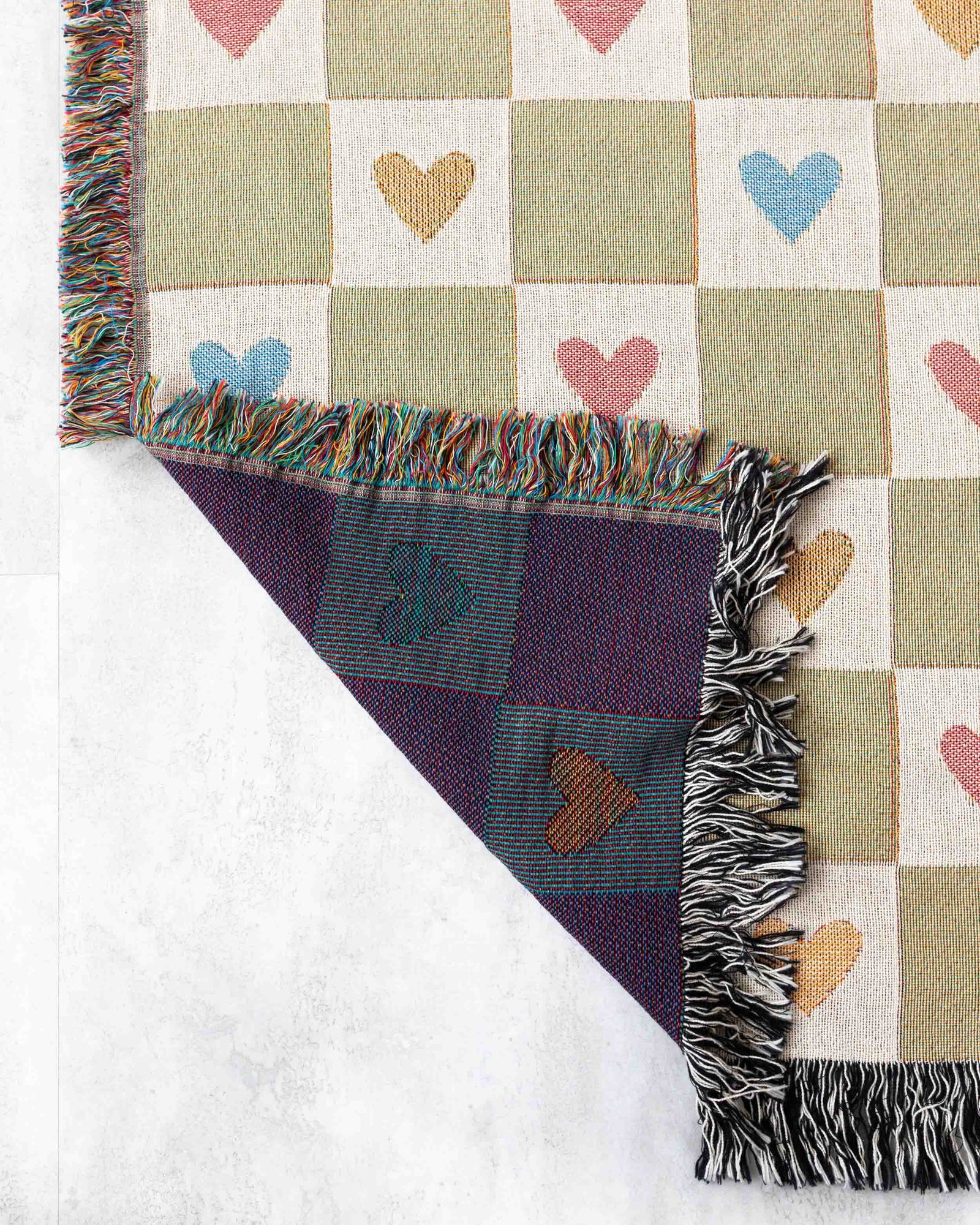 Initial & Hearts Blanket
