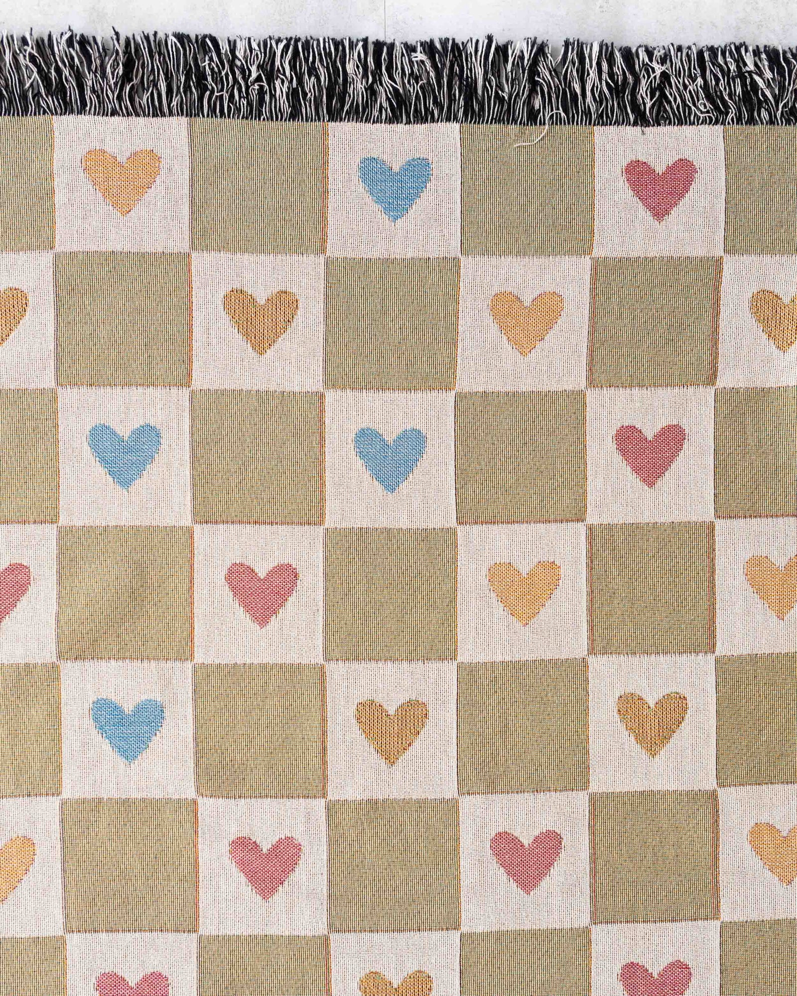 Initial & Hearts Blanket